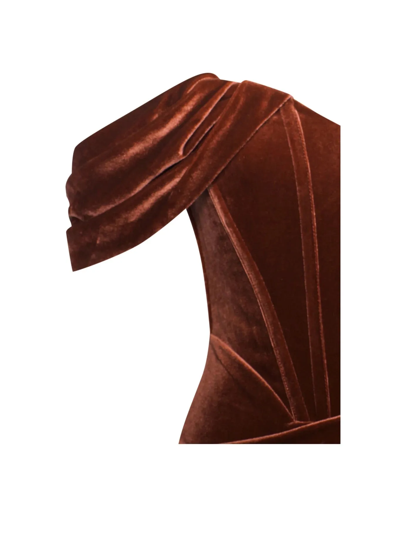 Pre-order Gabriella Velvet Dress x Burnt Orange