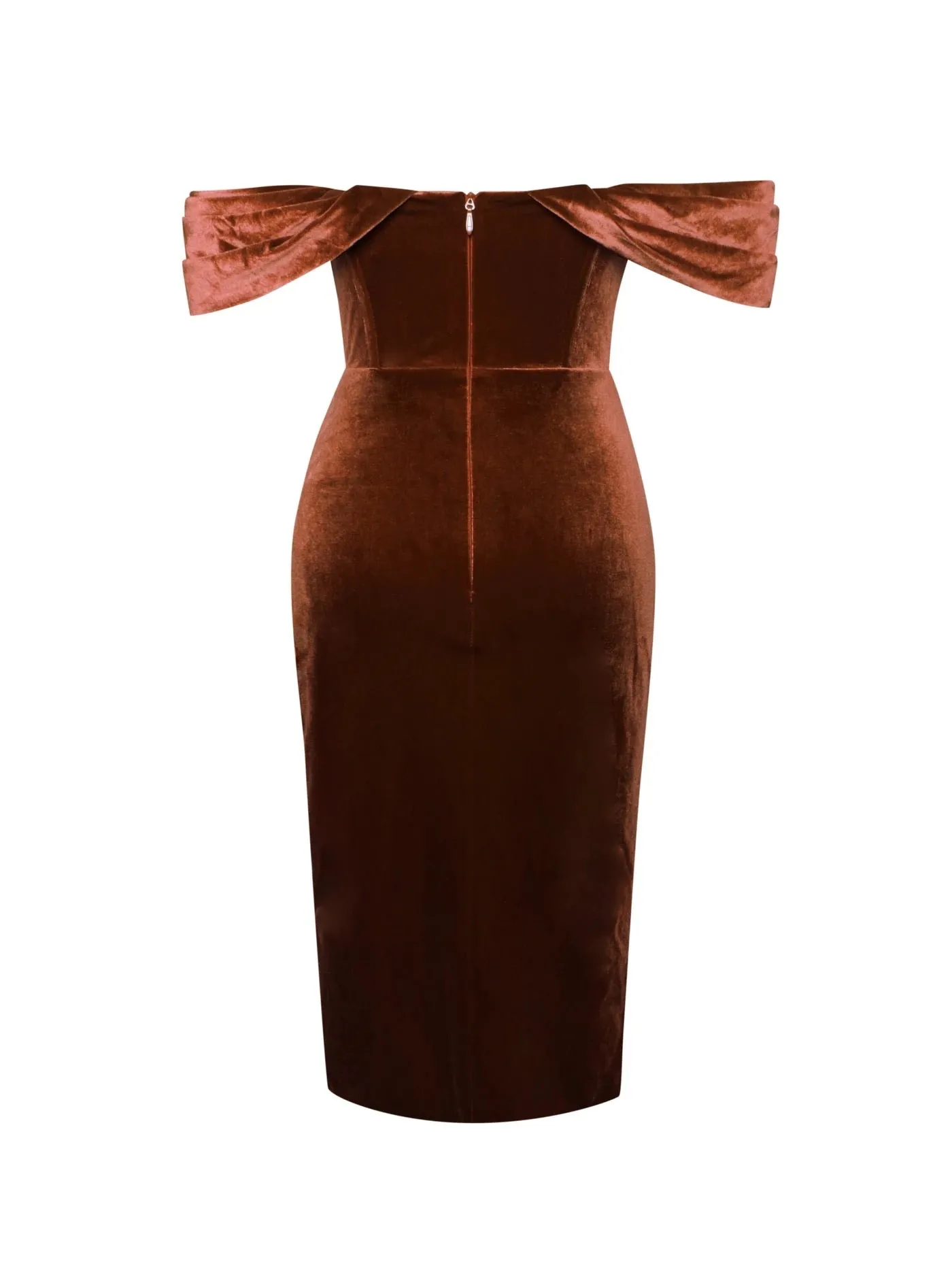 Pre-order Gabriella Velvet Dress x Burnt Orange