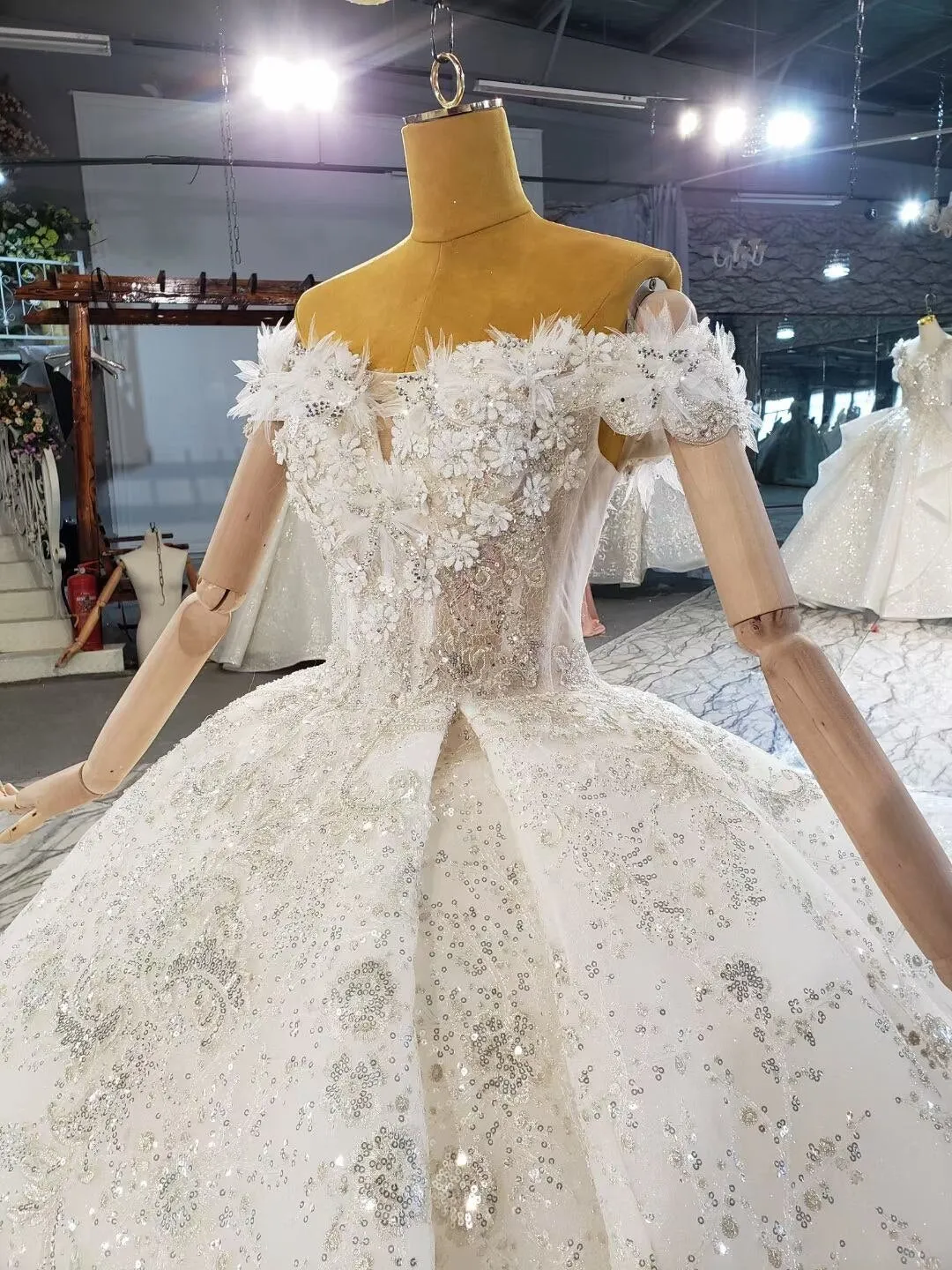 Puffy Ballgown Wedding Dress