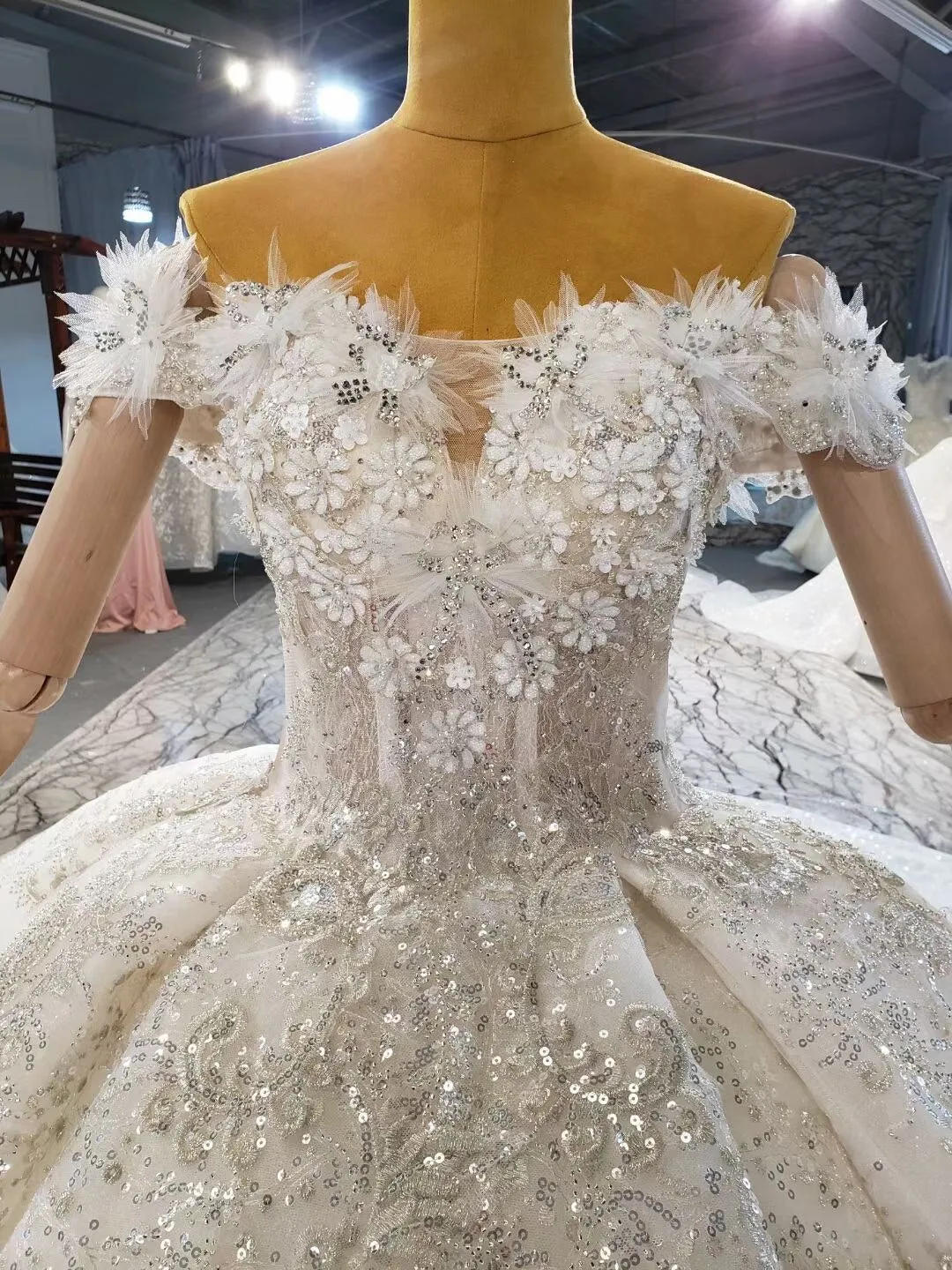 Puffy Ballgown Wedding Dress