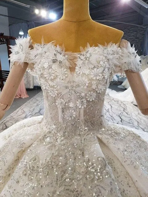 Puffy Ballgown Wedding Dress