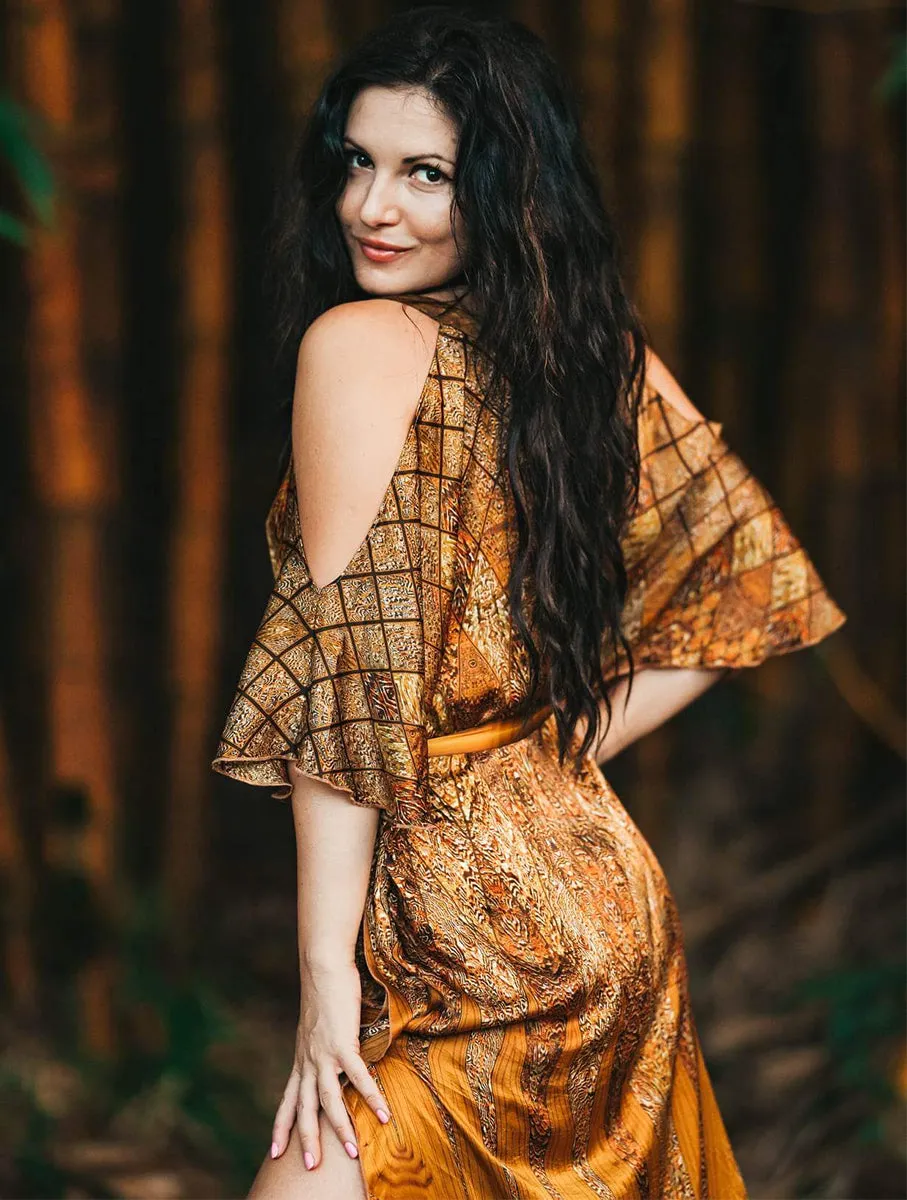 Queen Lakshmi Open Sleeve Dress