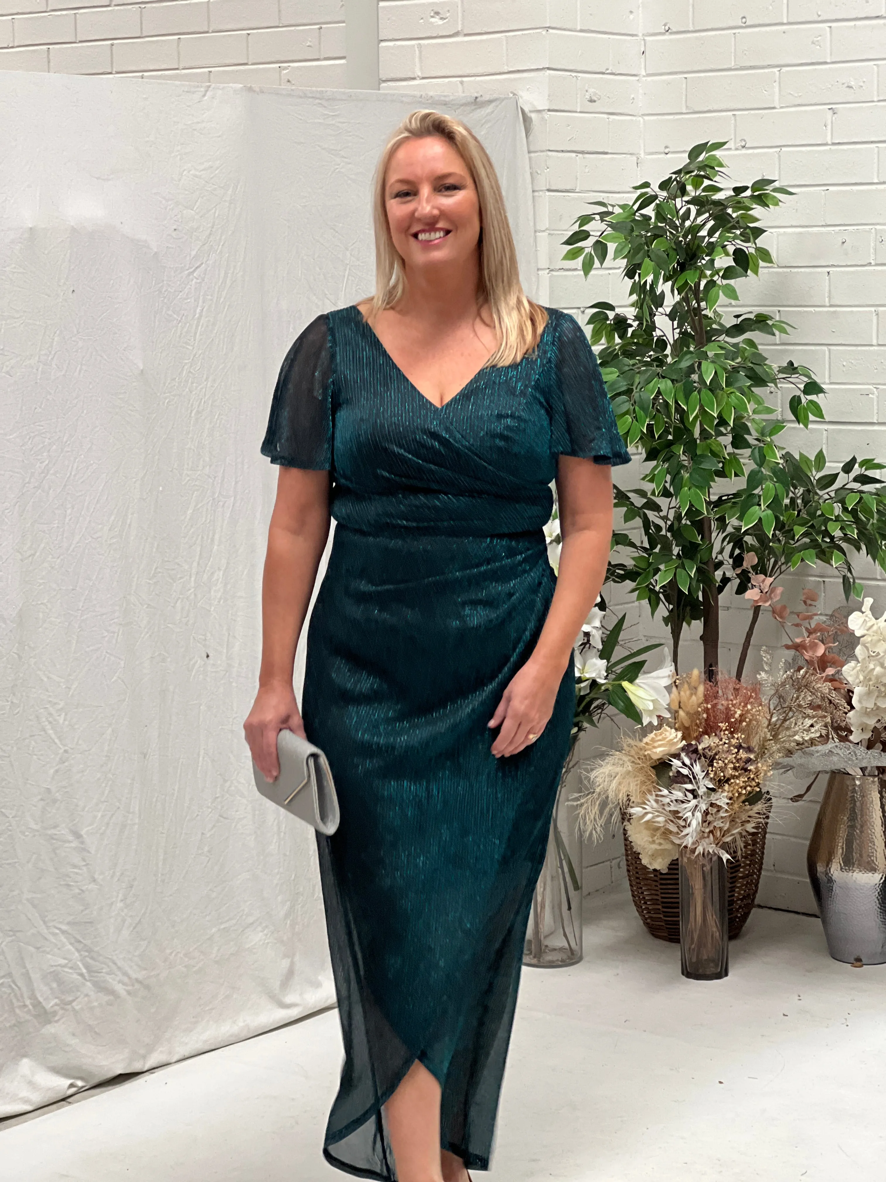Quest Teal Shimmer Gown