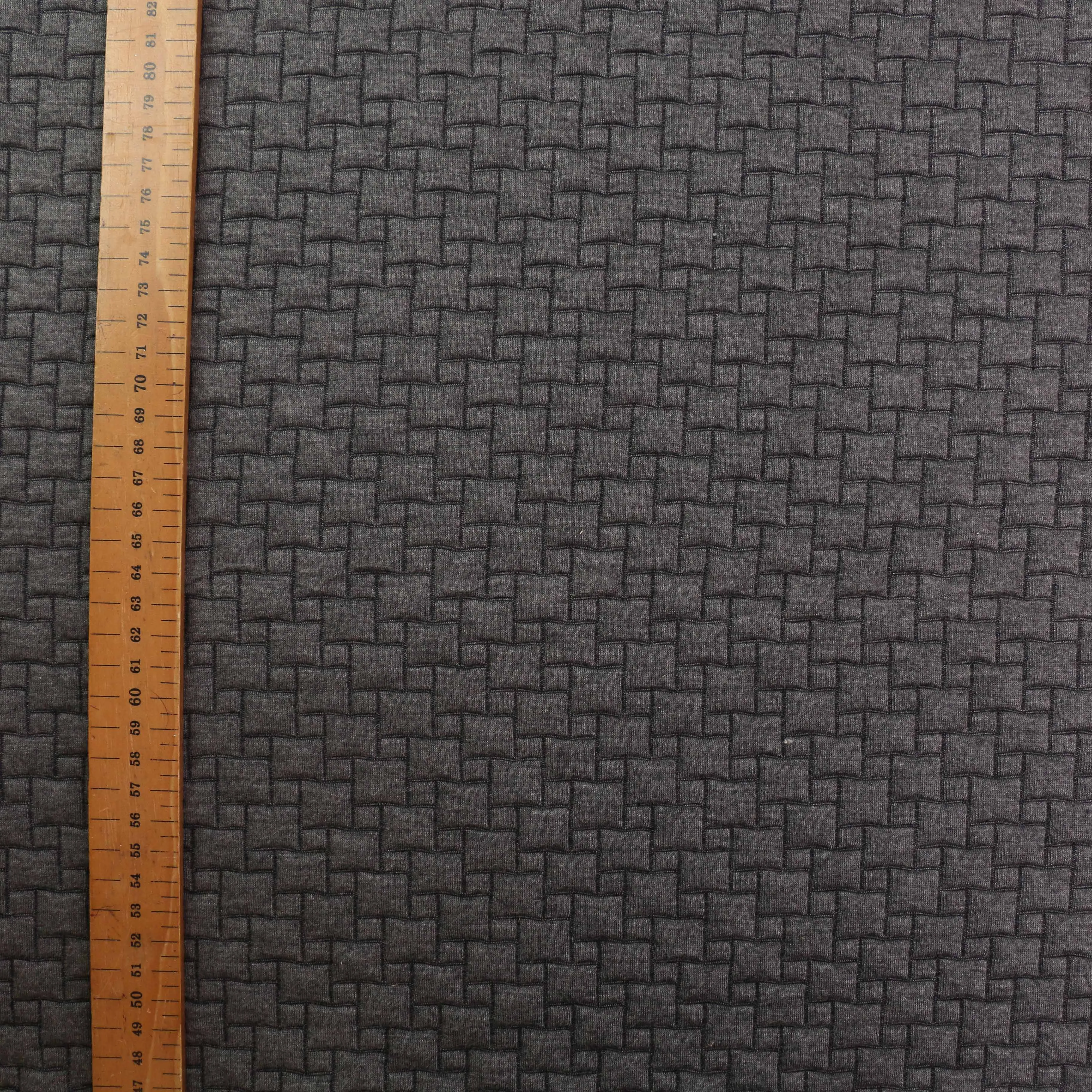 Quilted Jersey Fabric - Grey