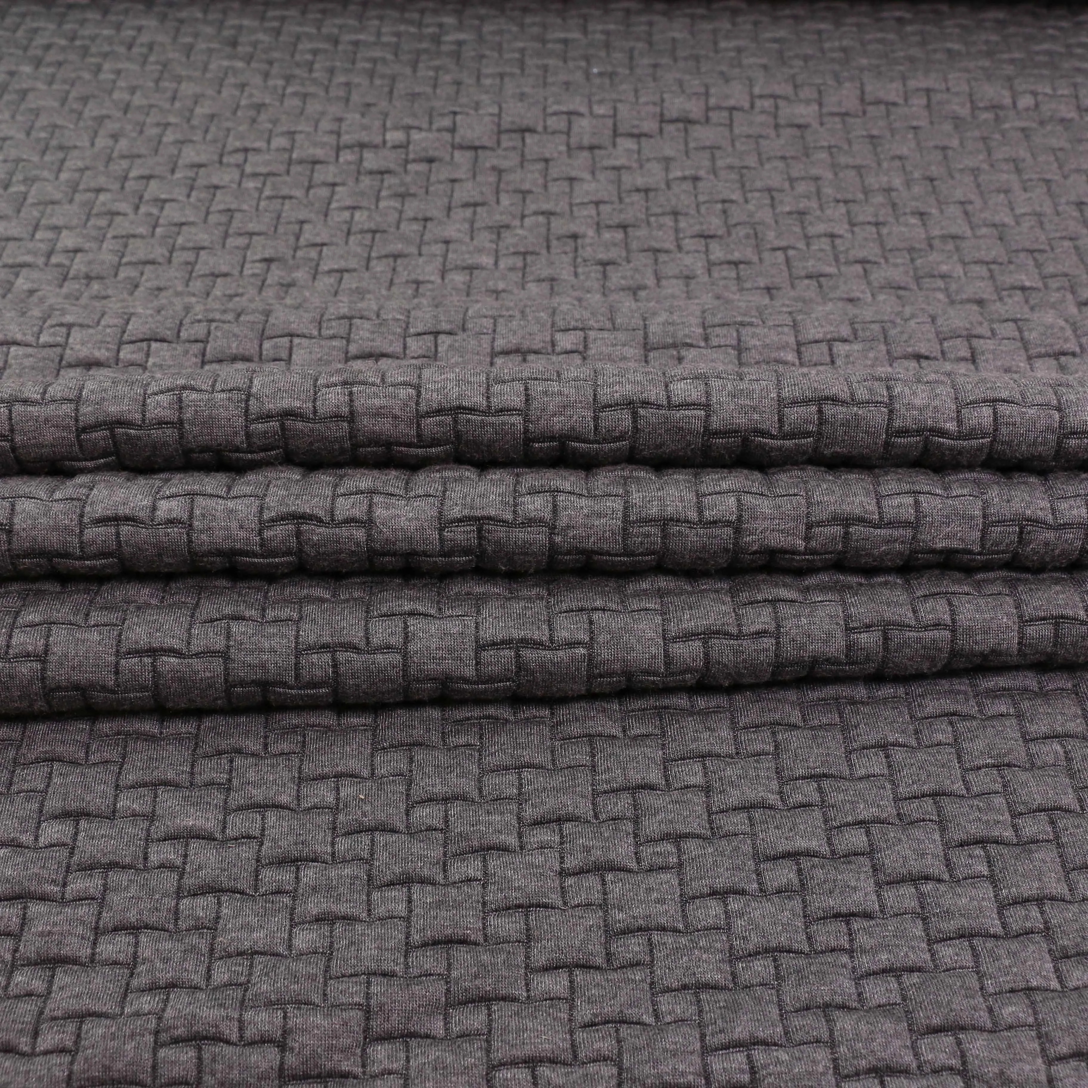 Quilted Jersey Fabric - Grey