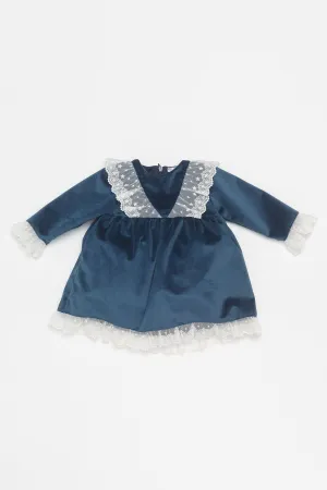 "Regina" Navy Velvet Lace Dress