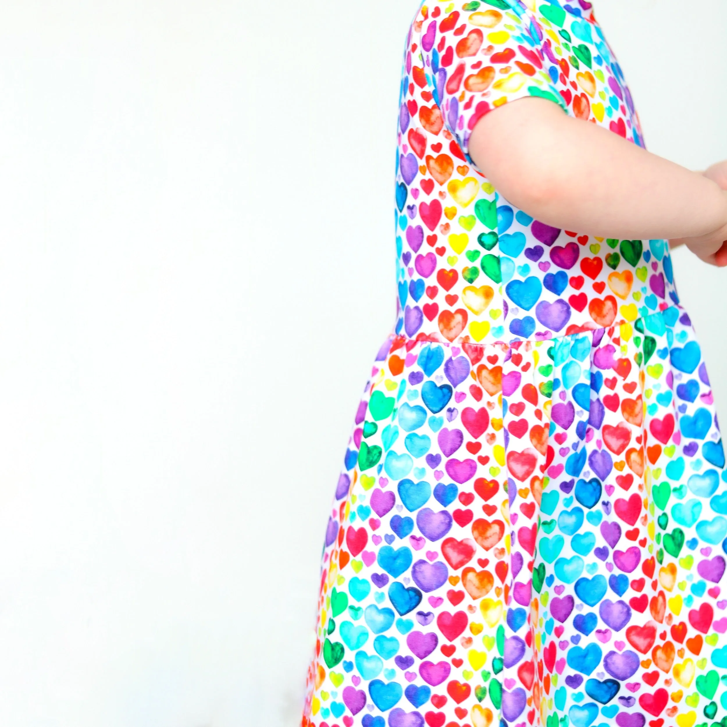 Rainbow heart print Dress