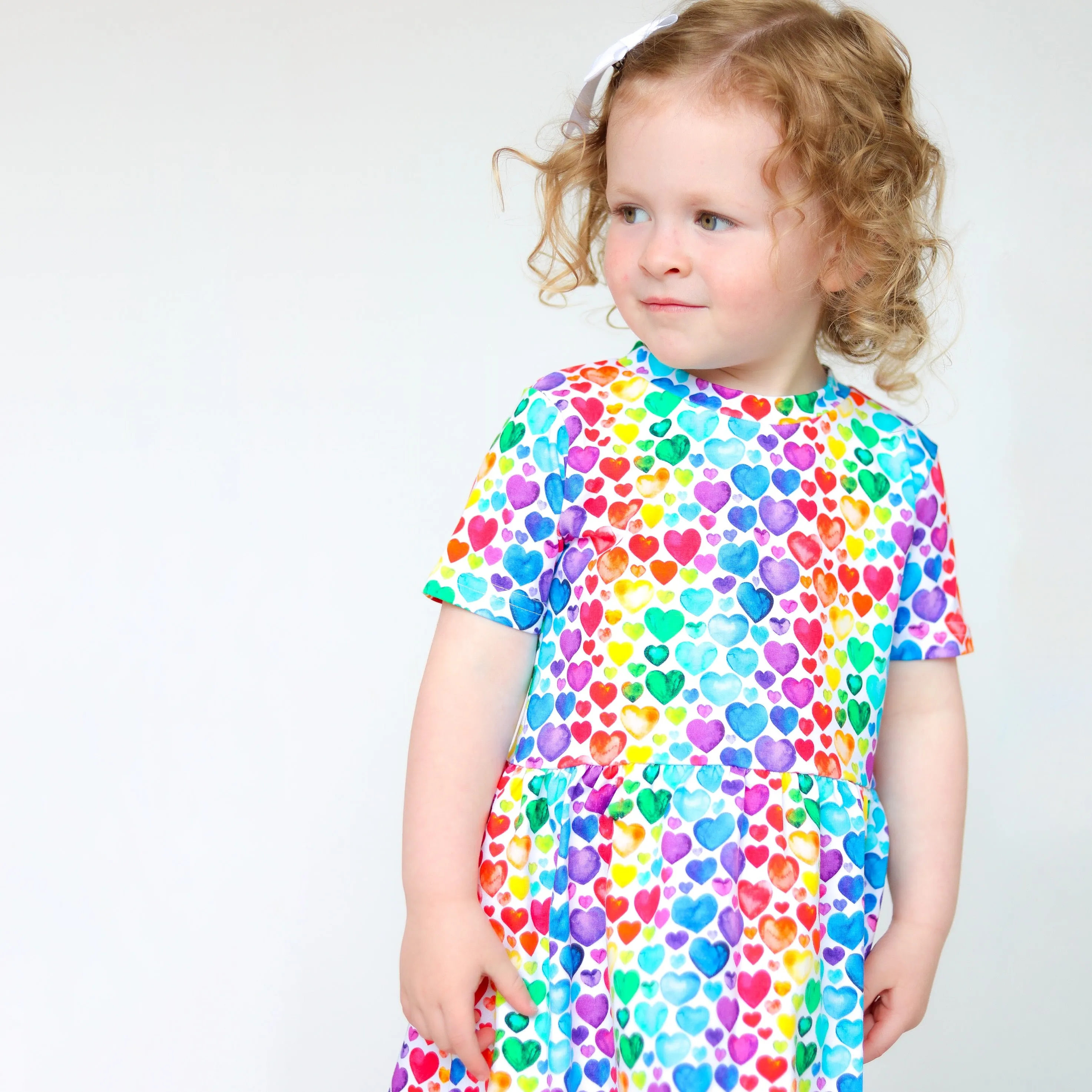 Rainbow heart print Dress
