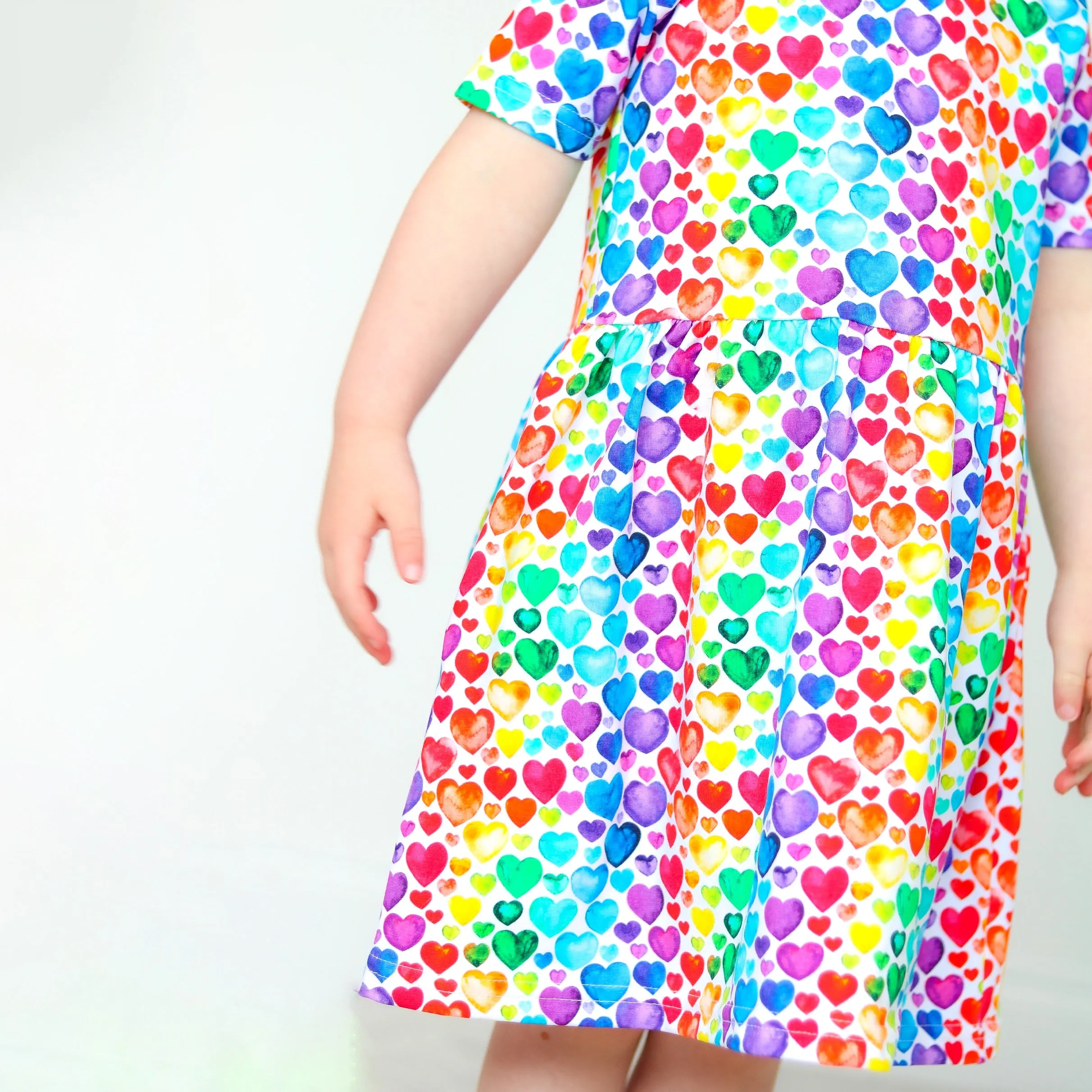 Rainbow heart print Dress