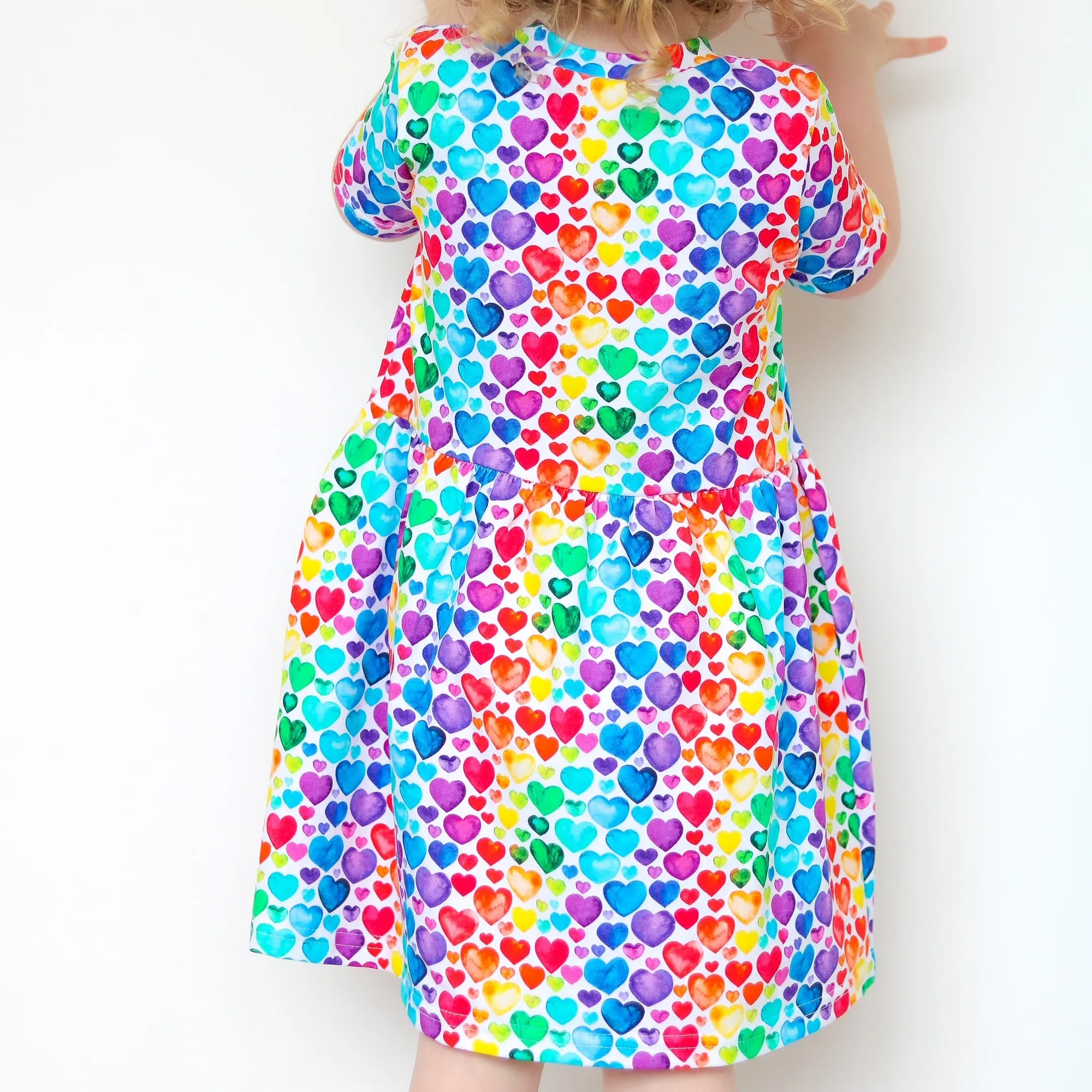 Rainbow heart print Dress