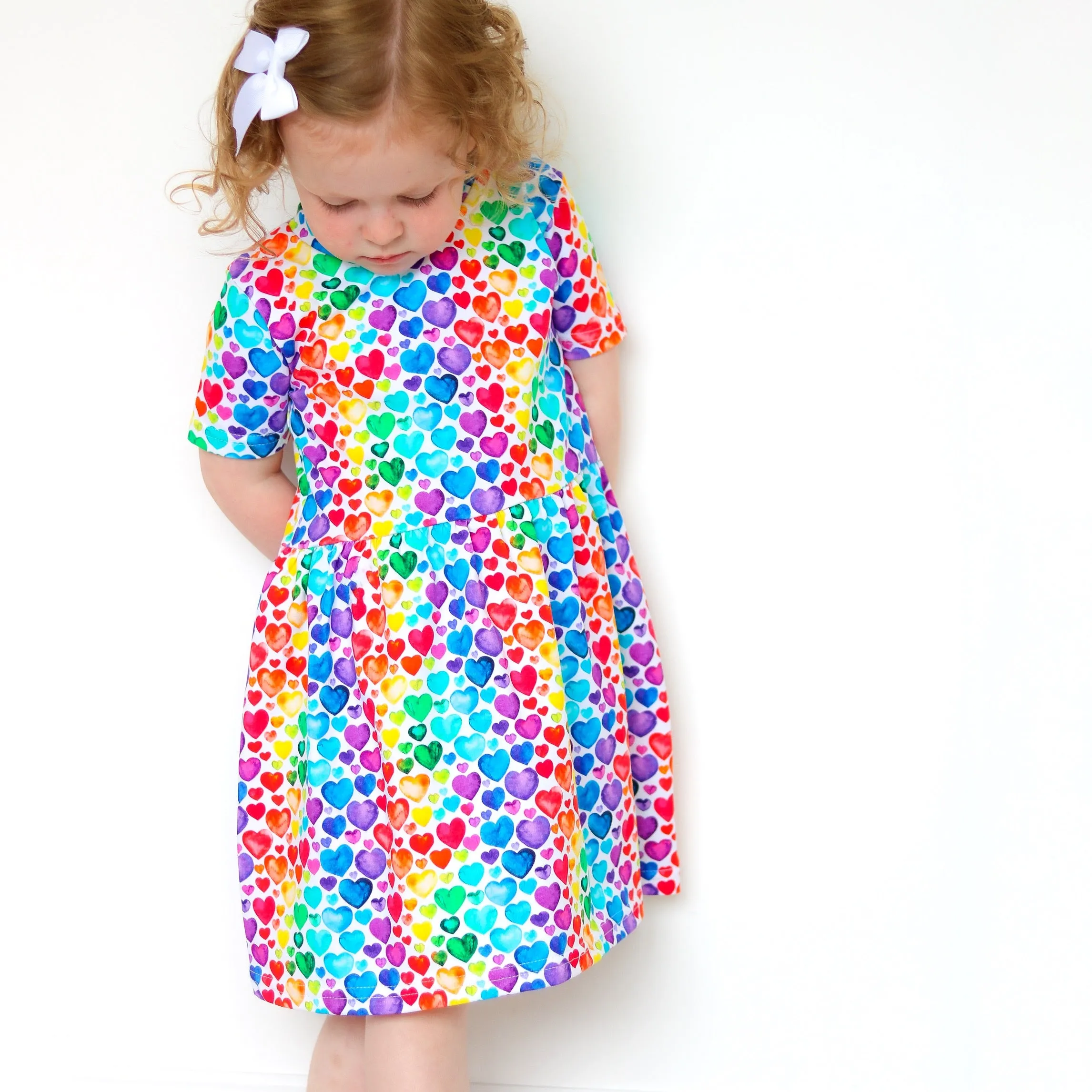 Rainbow heart print Dress