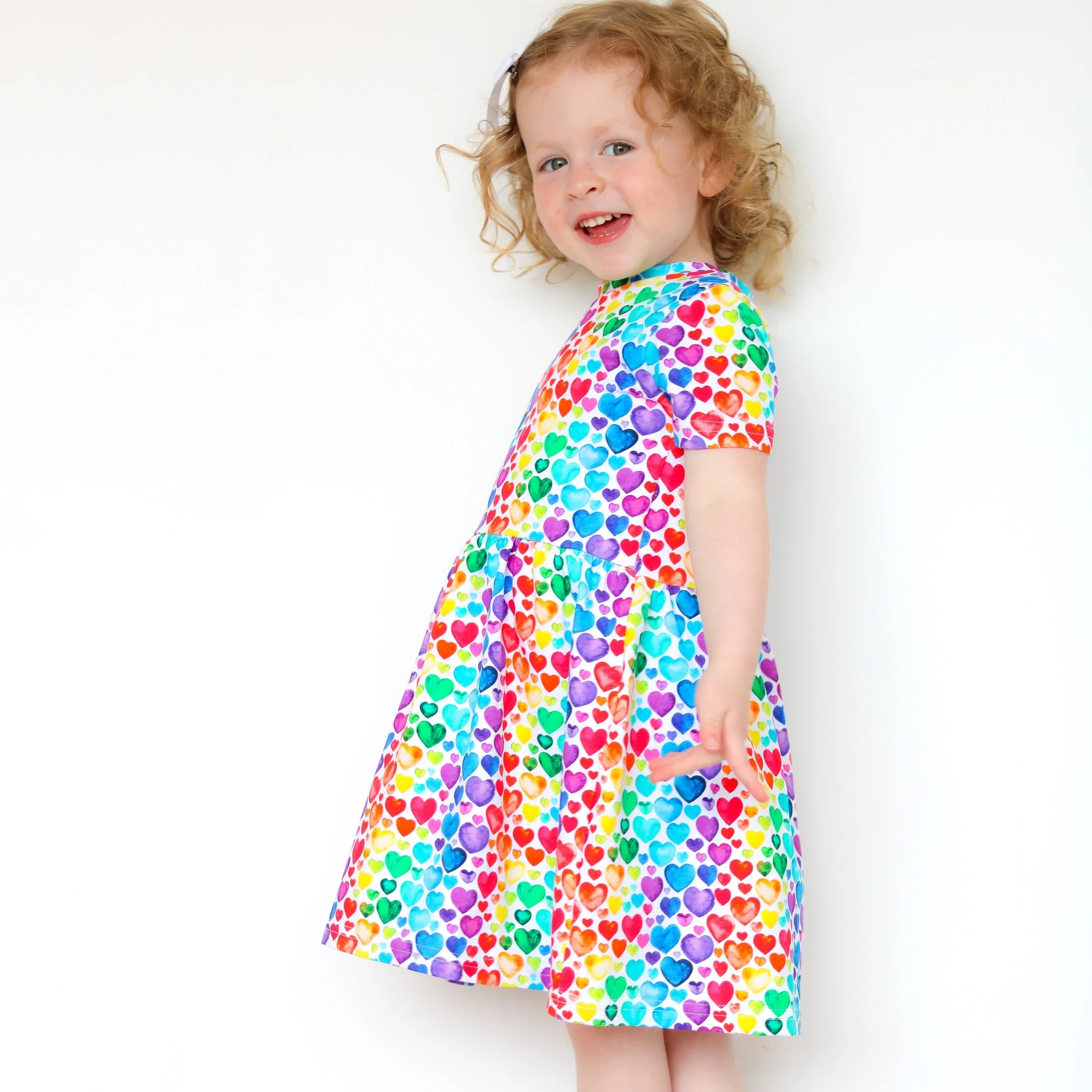 Rainbow heart print Dress
