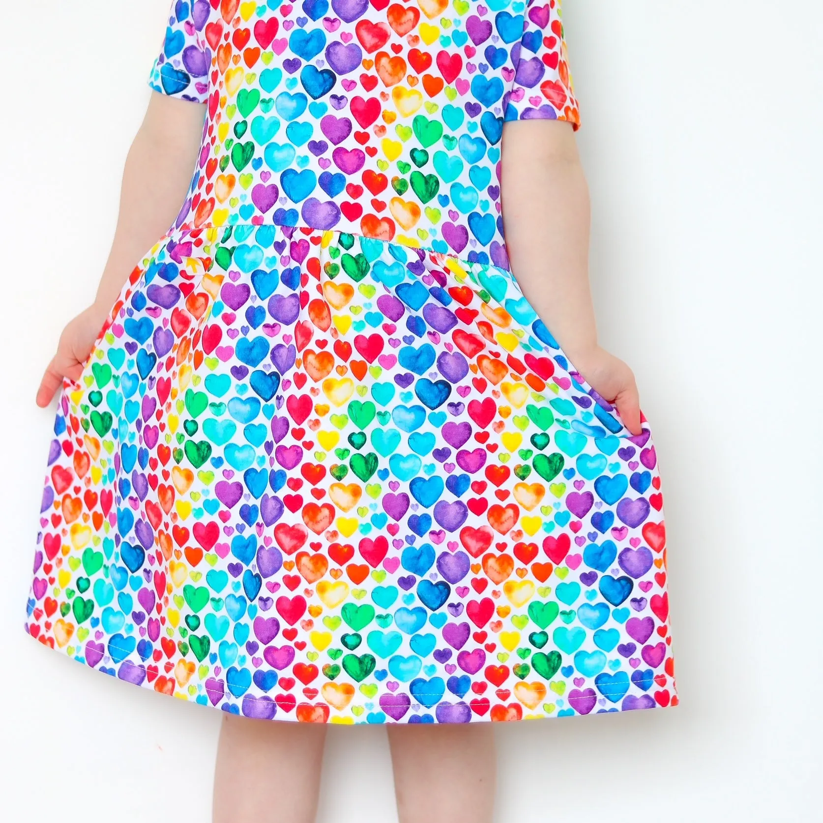 Rainbow heart print Dress
