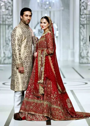 Red Designer Indian Bridal Wear Lehenga Choli #BN1104