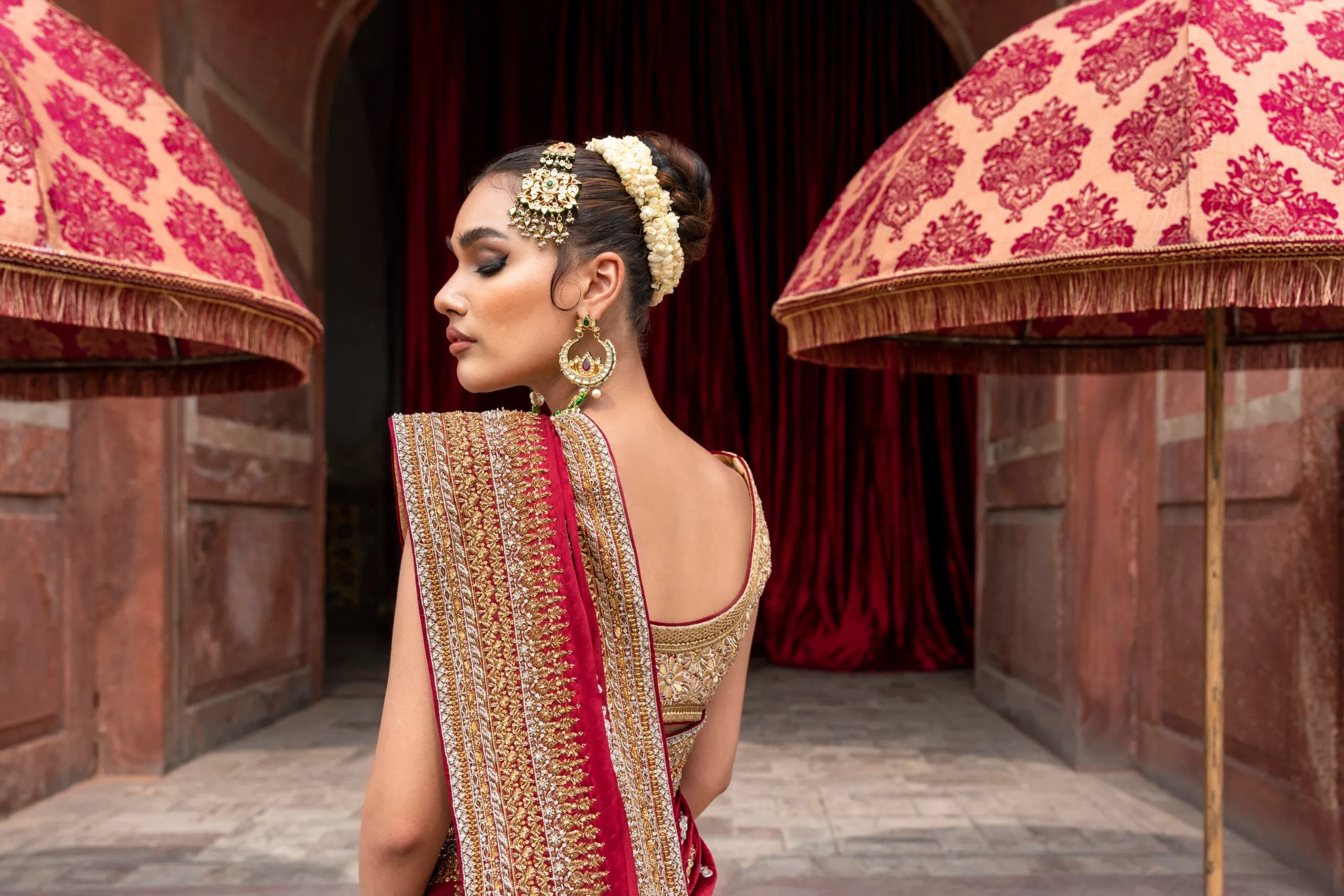 Red Lehenga Saree Bridal Wear Pakistani Wedding Dresses