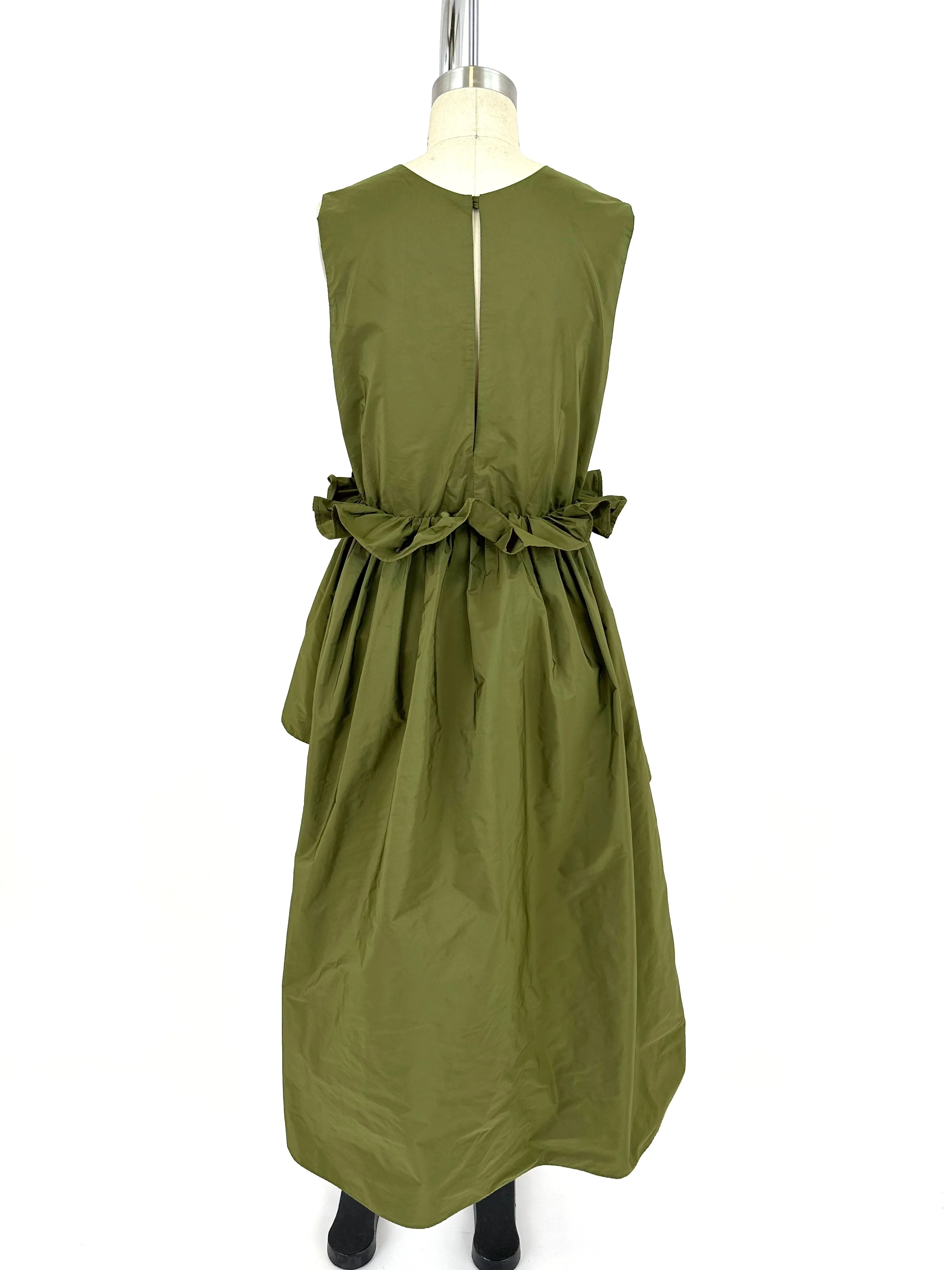 Red Valentino Taffeta Ruffle Dress