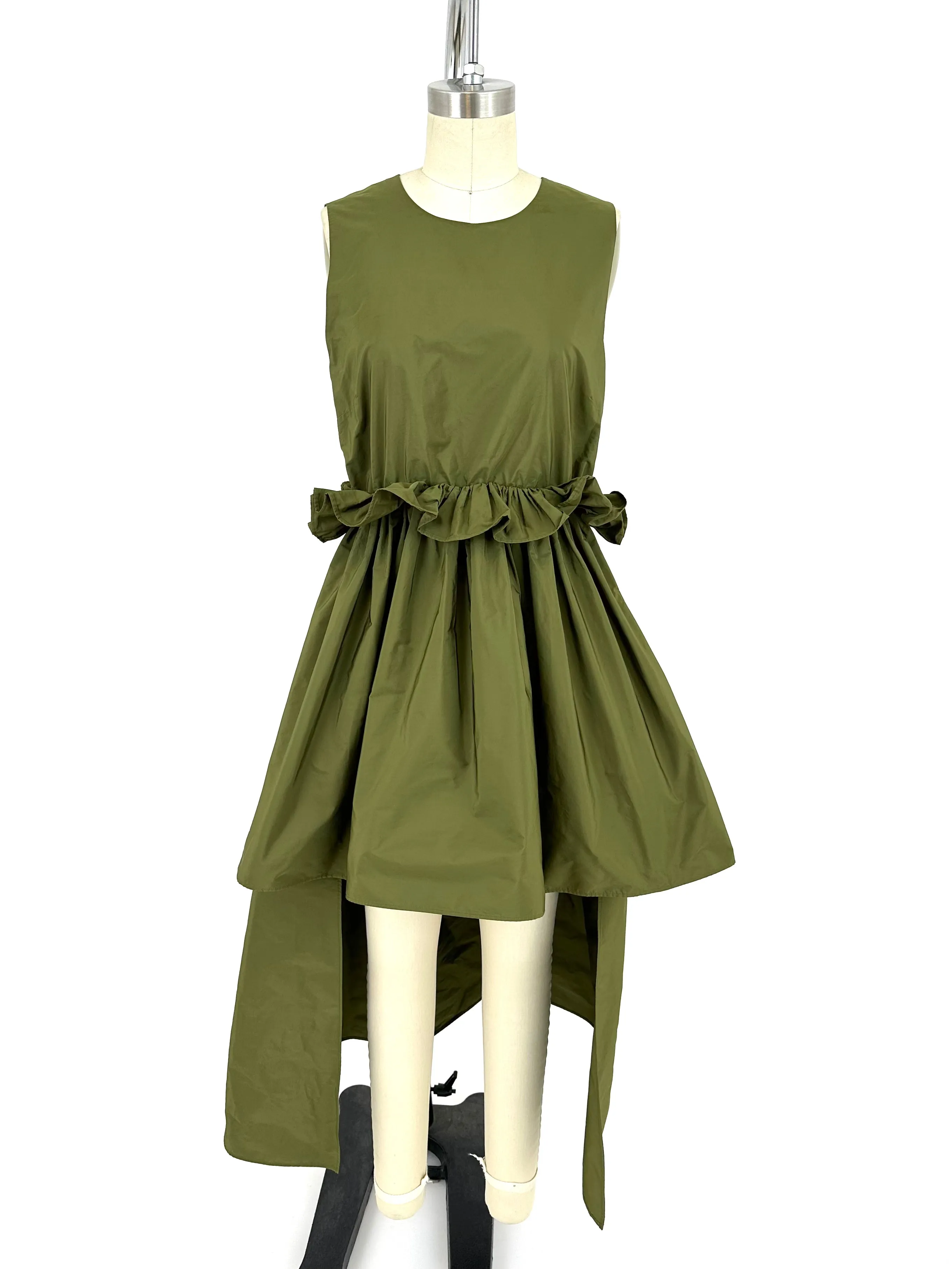 Red Valentino Taffeta Ruffle Dress