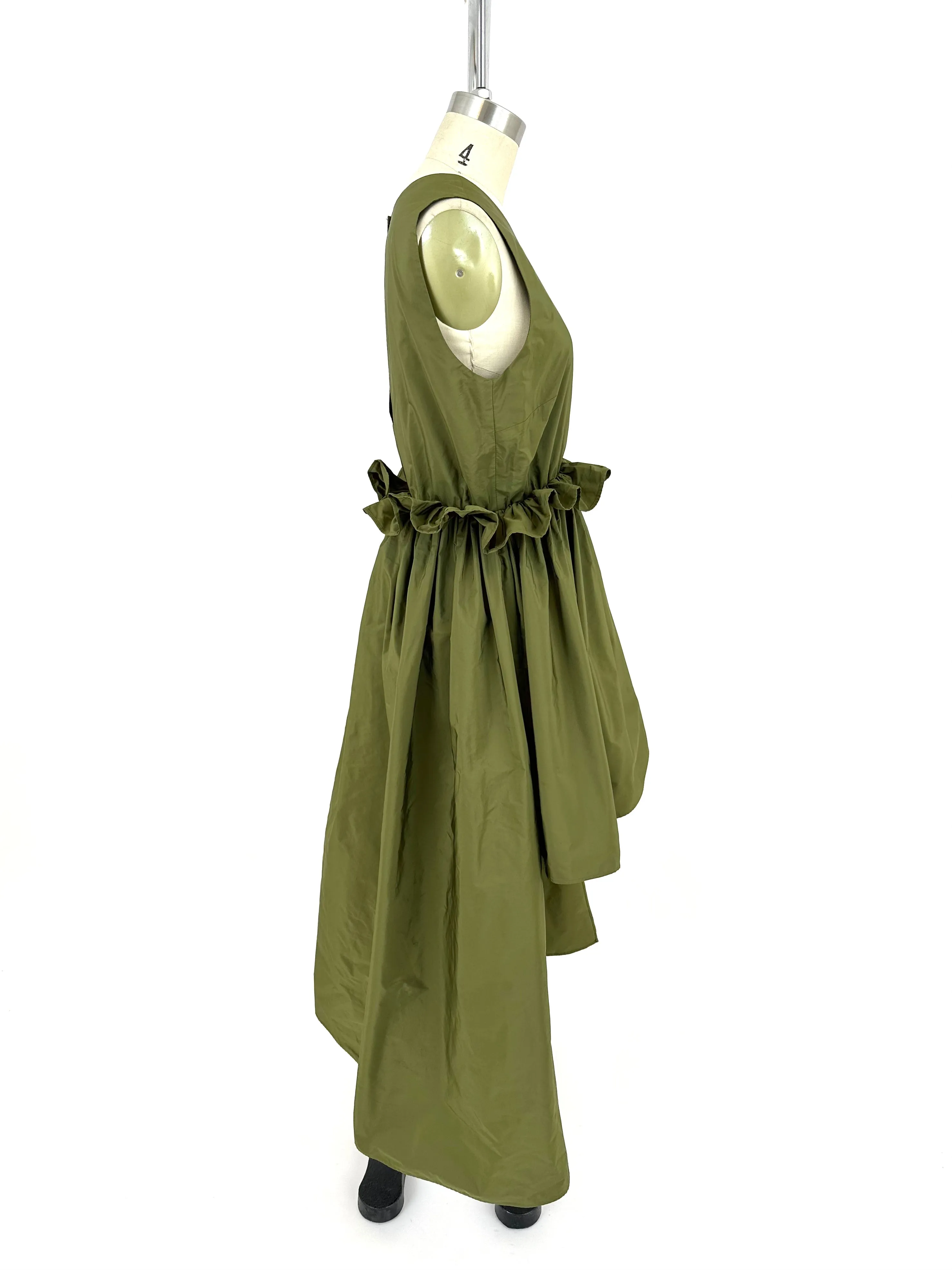 Red Valentino Taffeta Ruffle Dress