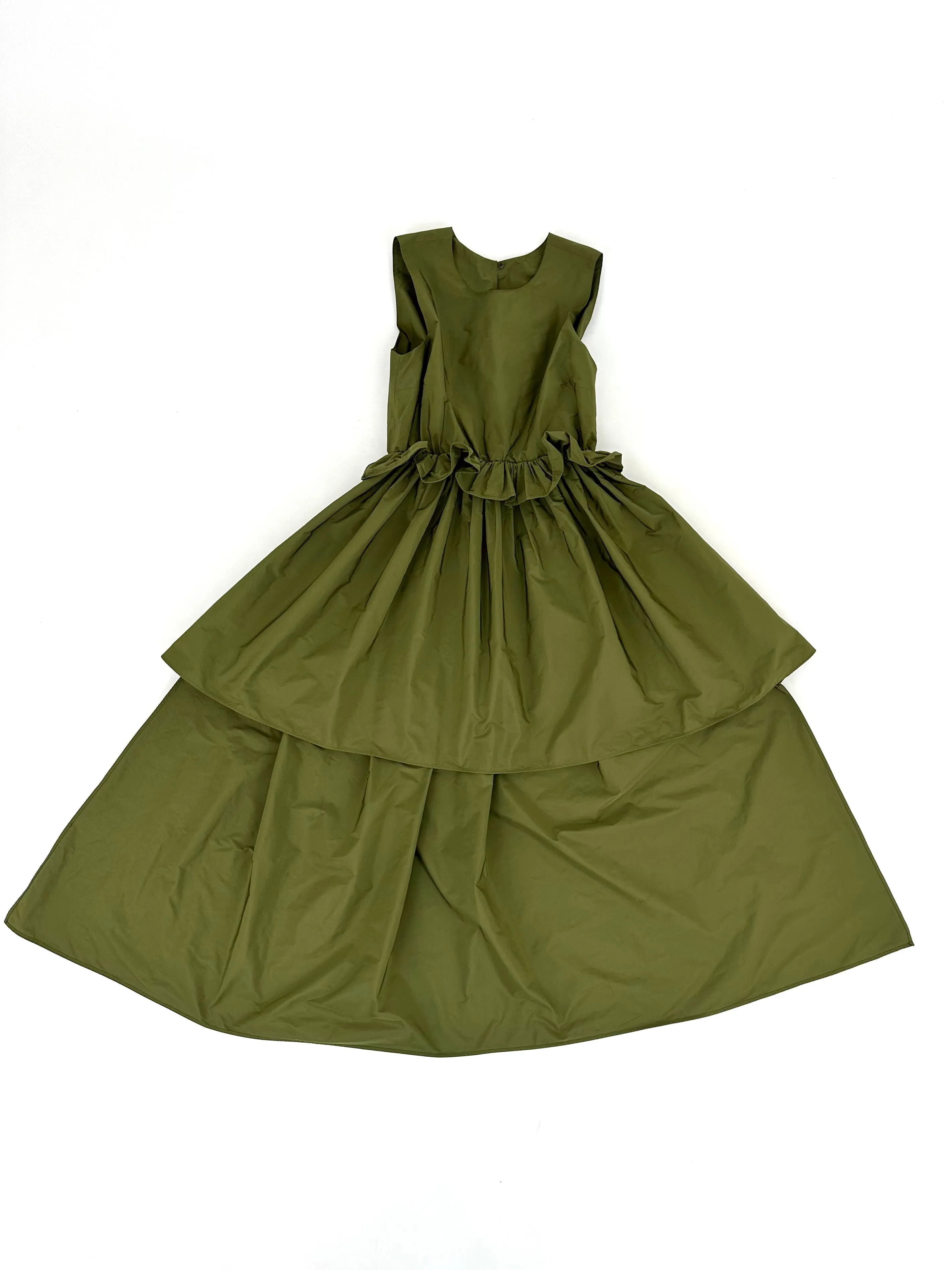 Red Valentino Taffeta Ruffle Dress