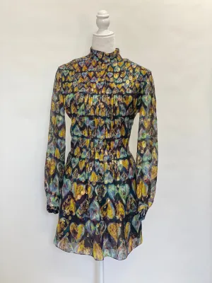 Robertio Cavalli Printed Silk Mini Dress