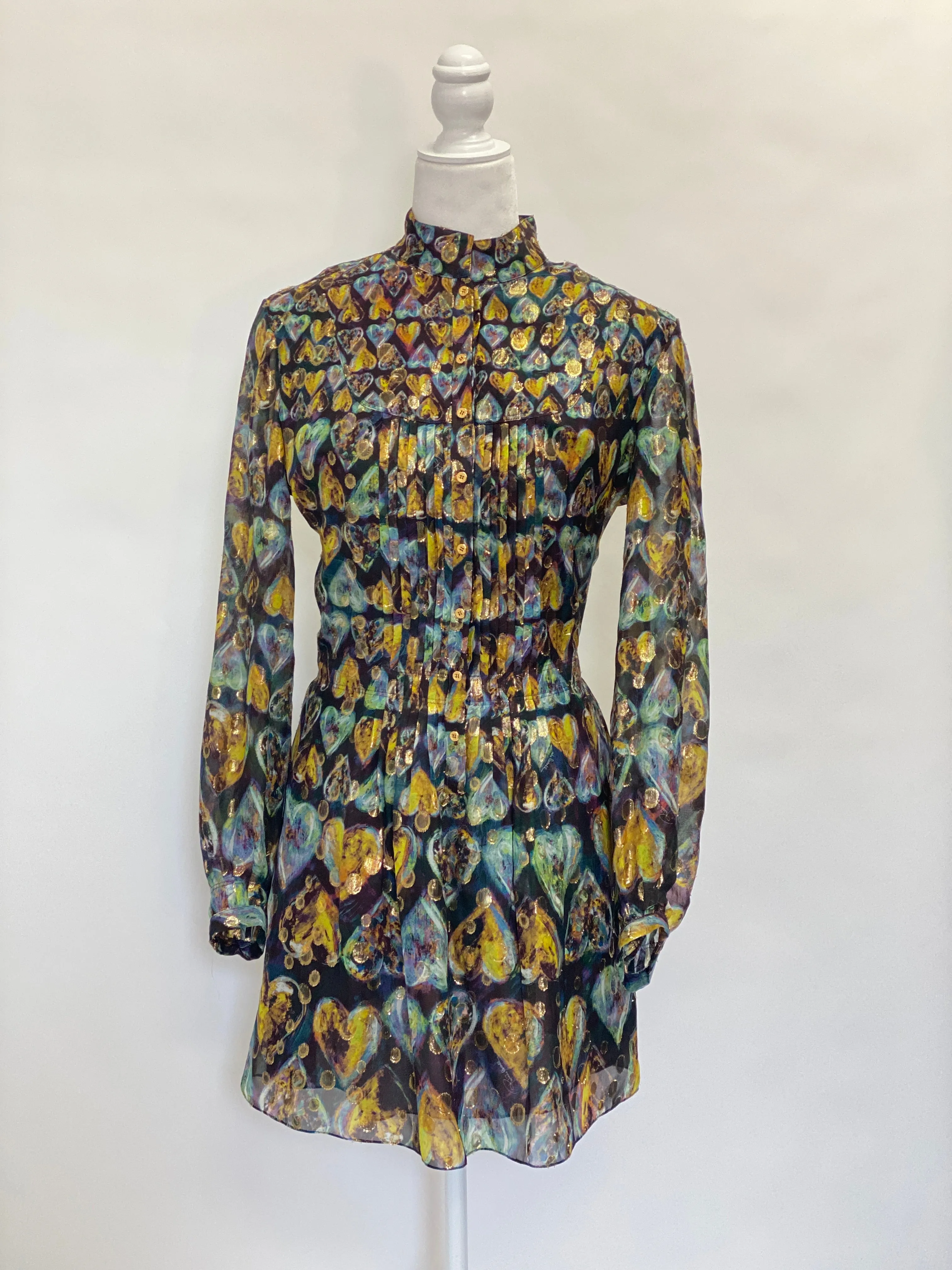 Robertio Cavalli Printed Silk Mini Dress
