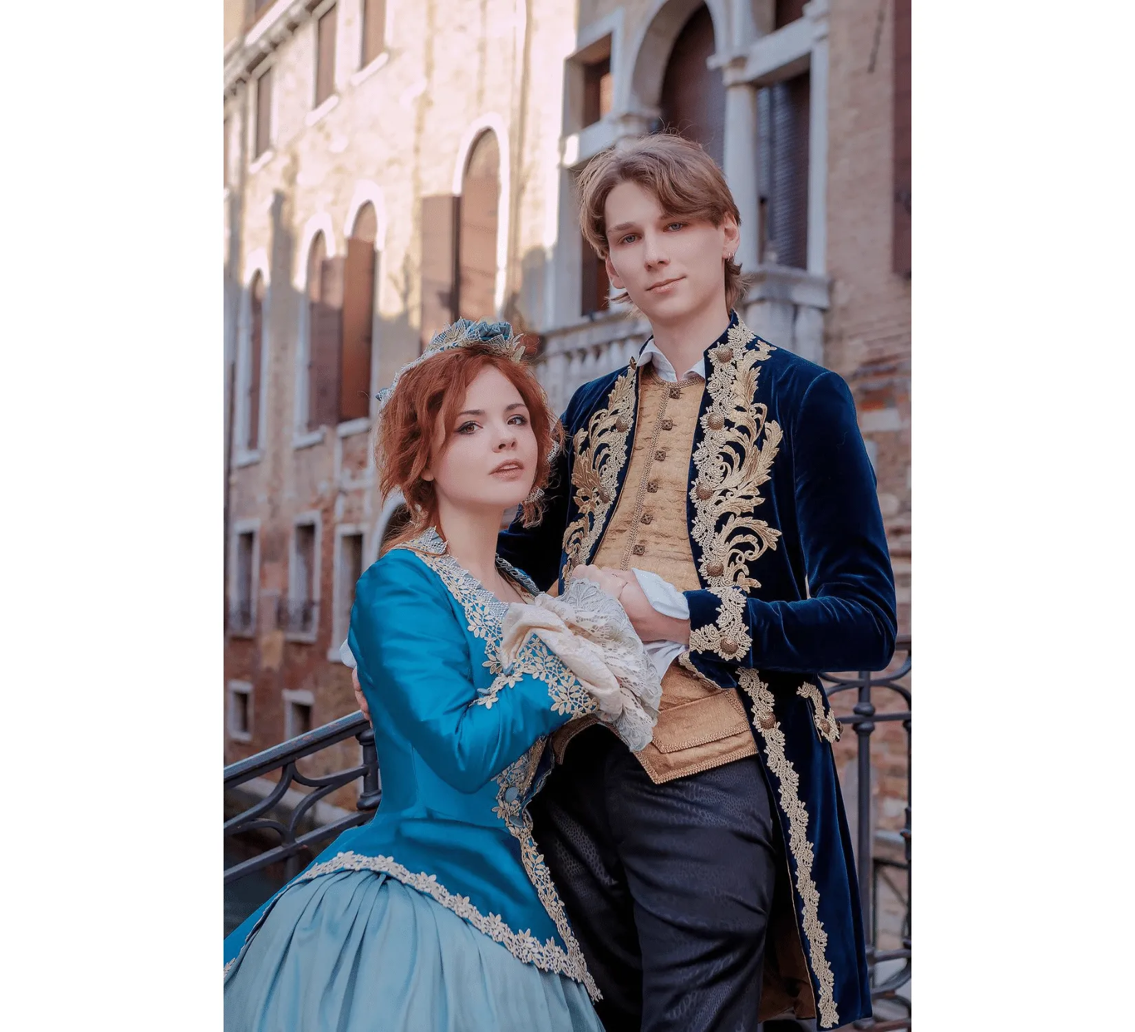 Rococo Venice Carnival taffeta dress with caraco jacket  | Ready to Ship