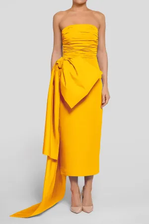Rosalie Silk Faille Midi Dress