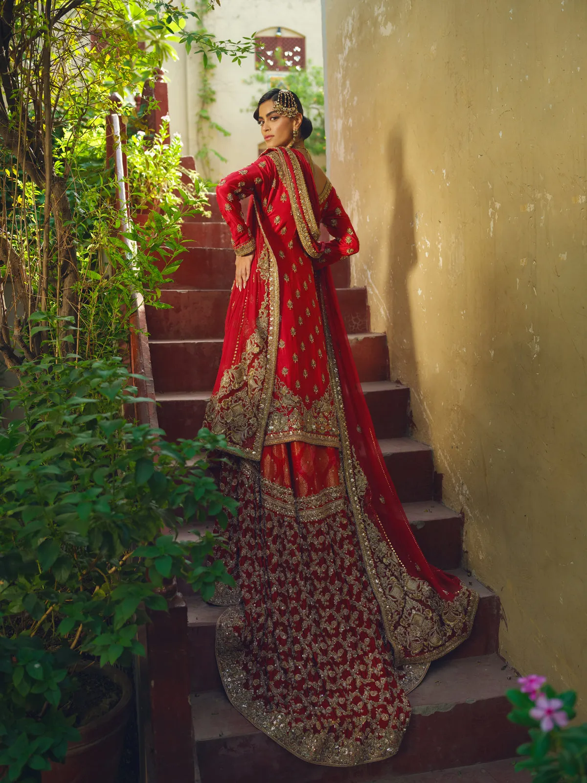 Royal Lehenga Kameez Style Red Pakistani Bridal Dress