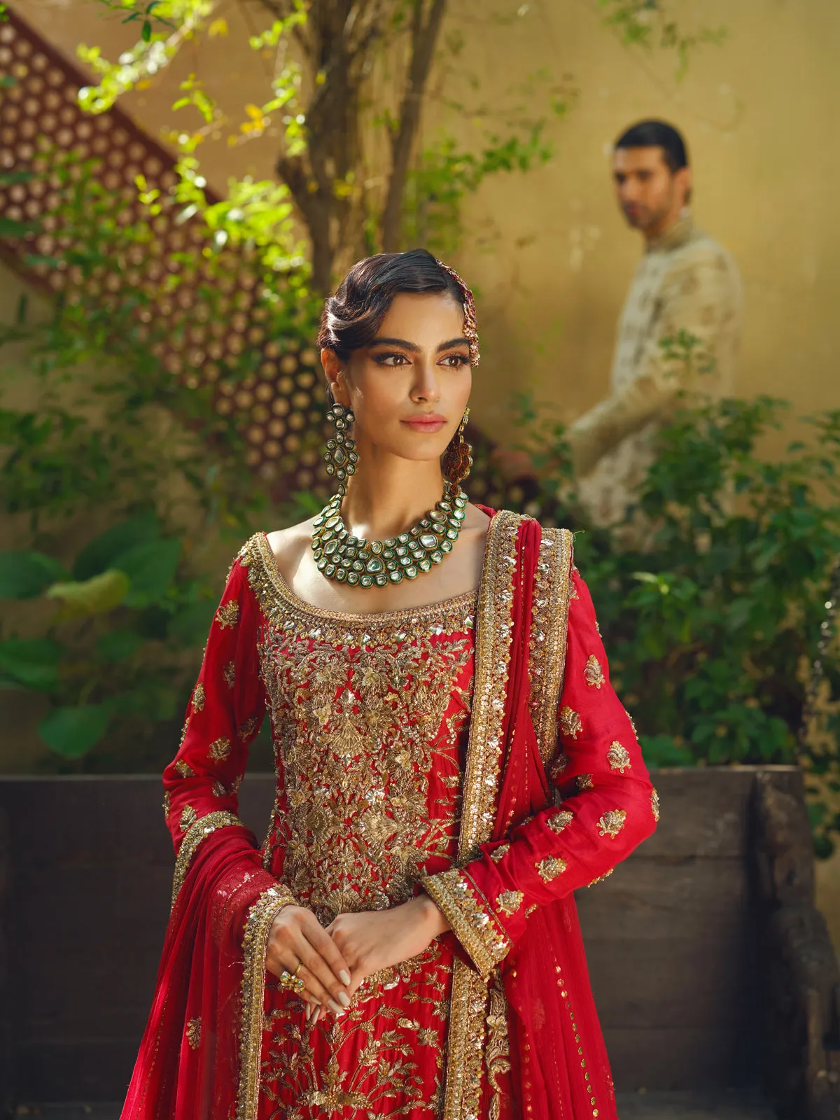 Royal Lehenga Kameez Style Red Pakistani Bridal Dress