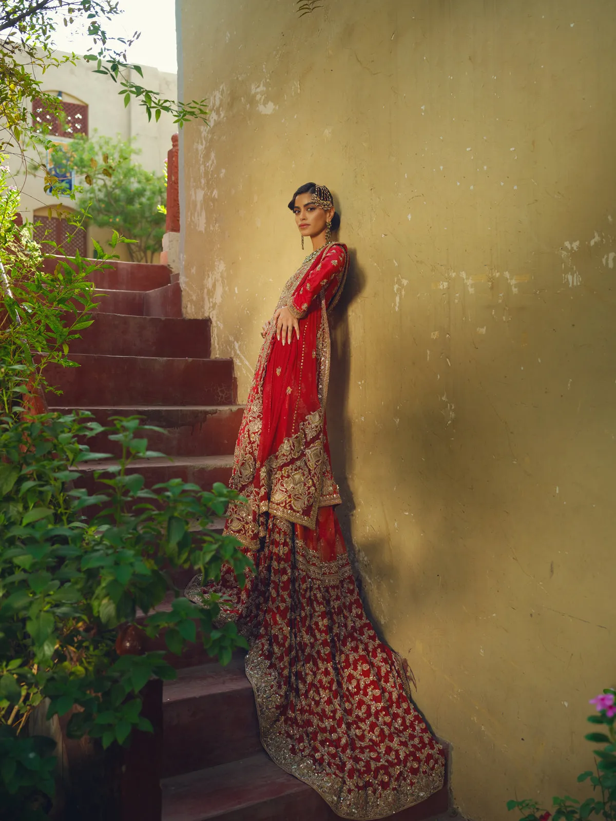 Royal Lehenga Kameez Style Red Pakistani Bridal Dress