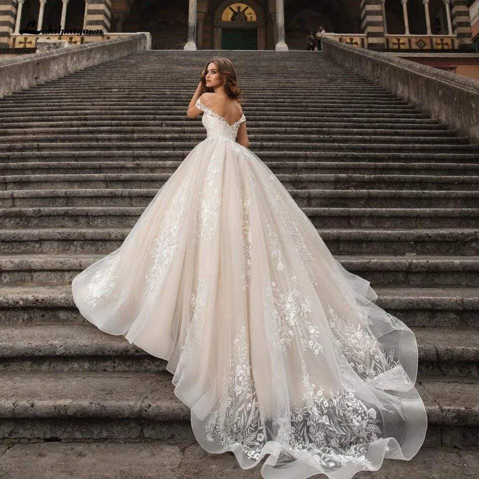 Roycebridal Princess Wedding Dress Champagne Ball Gown