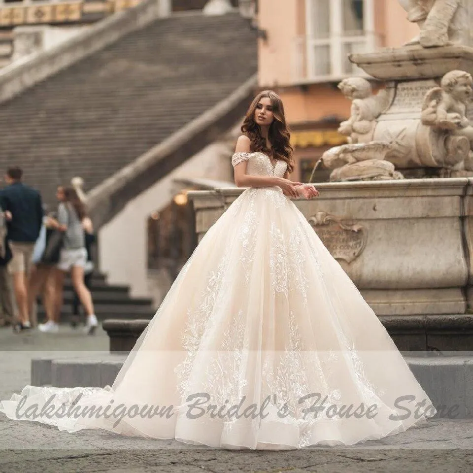 Roycebridal Princess Wedding Dress Champagne Ball Gown