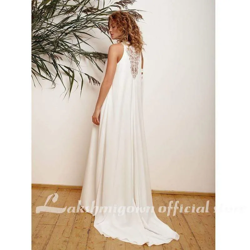 Roycebridal Soft satin Ivory Wedding Dress women