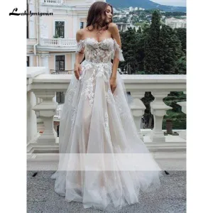 Roycebridal White Long Sleeves Lace Detail A-line Wedding Dresses