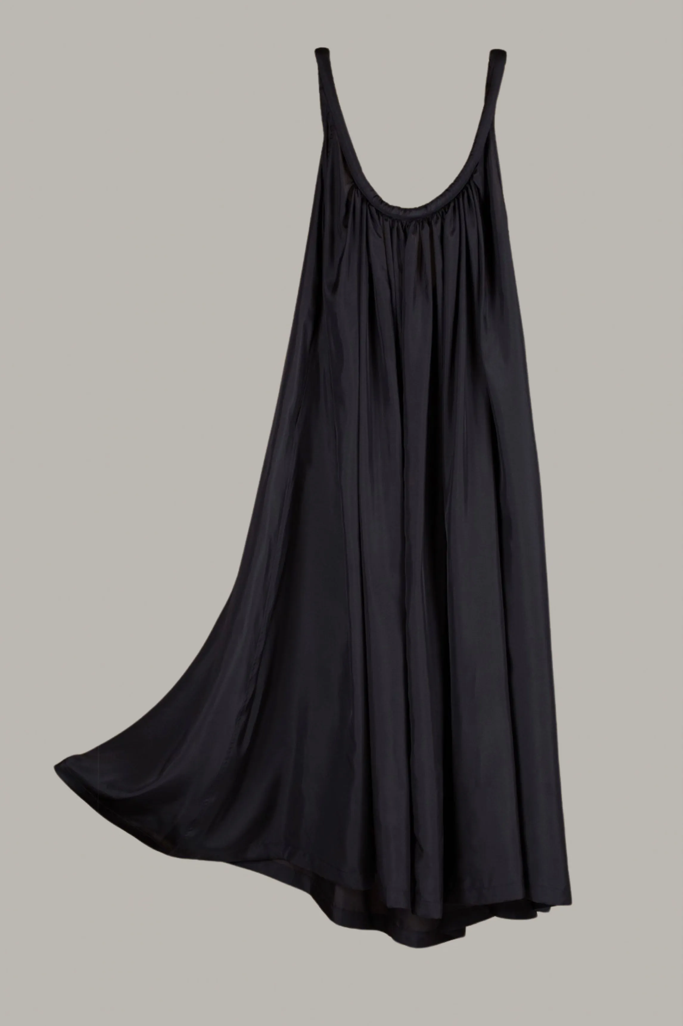 Sahara Chemise Dress in Black Onyx Parachute Silk {Made to Order}