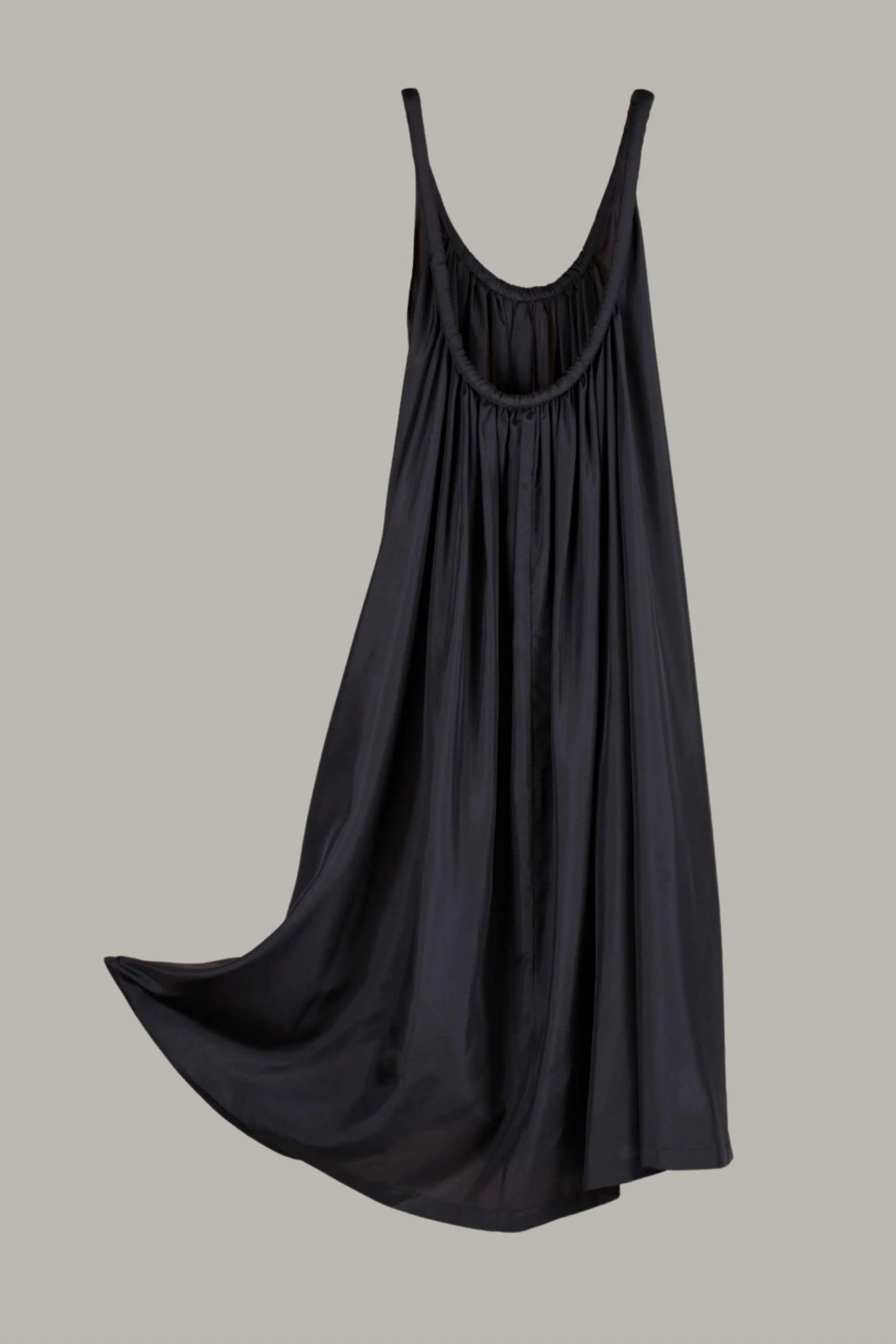 Sahara Chemise Dress in Black Onyx Parachute Silk {Made to Order}