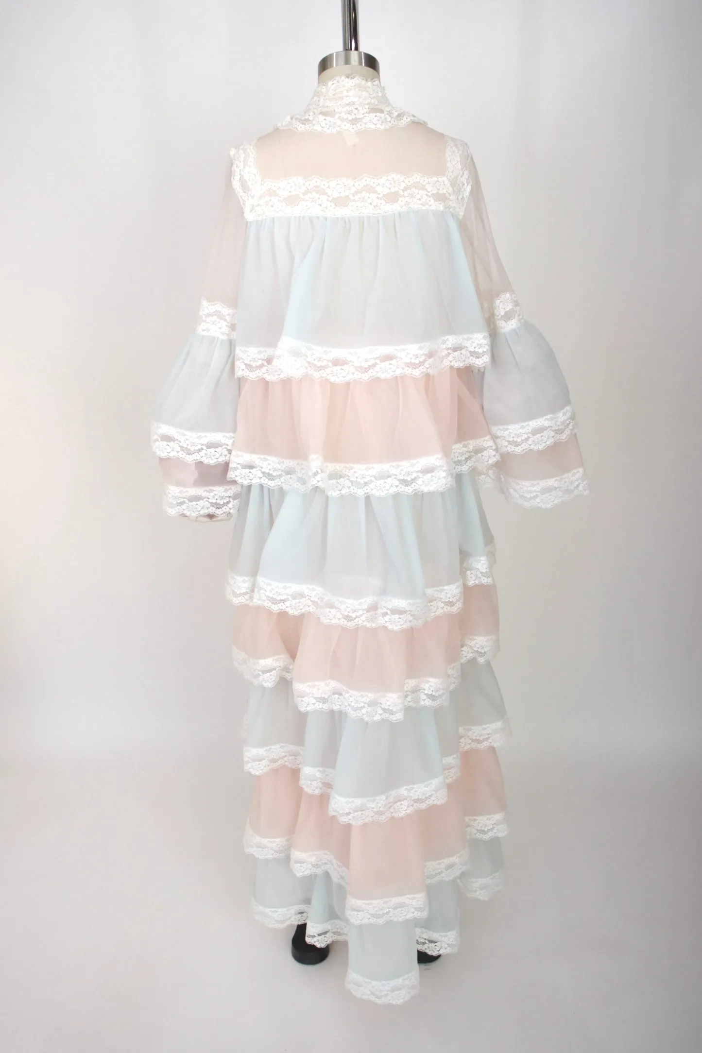 Saks Fifth Avenue Chiffon & Lace Dressing Gown