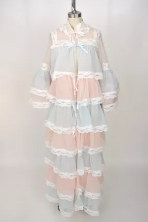 Saks Fifth Avenue Chiffon & Lace Dressing Gown