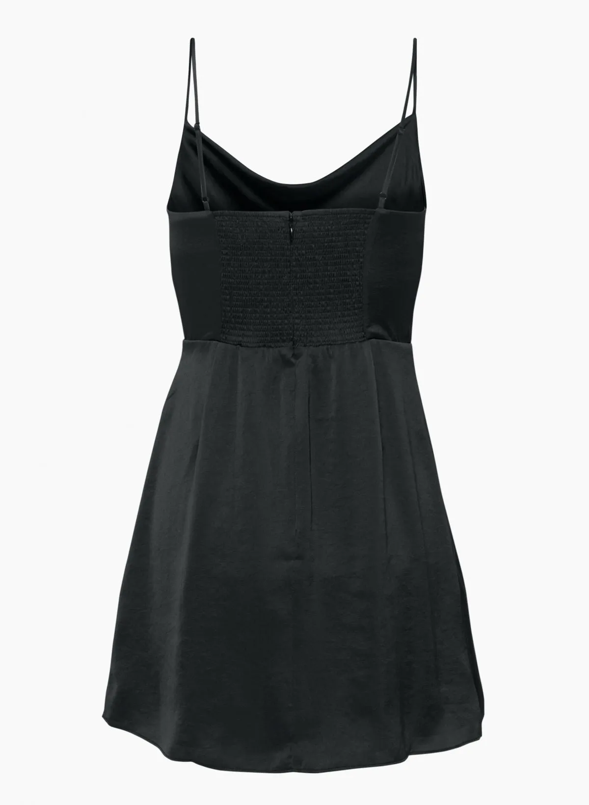 Satin Cowl-Neck Mini Dress