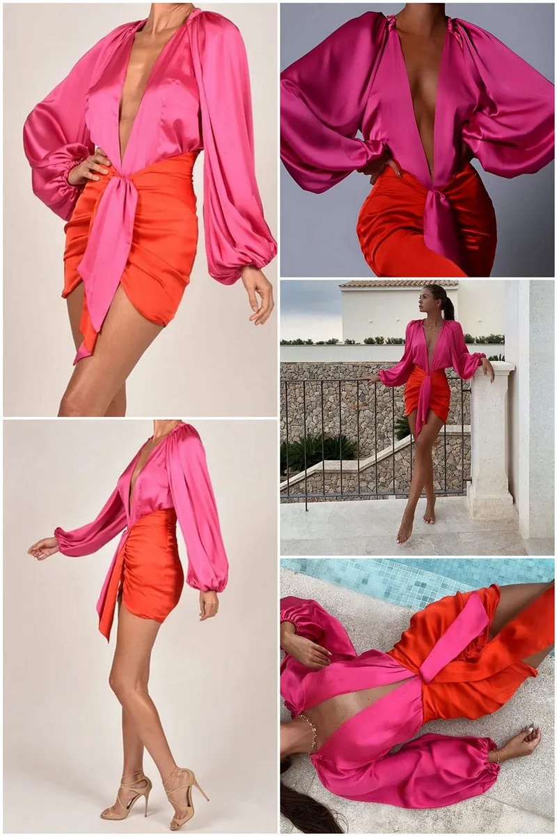 Satin Two Piece Set