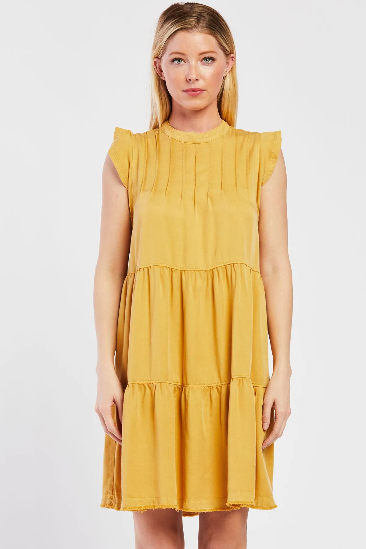 Shelly honey mustard dress
