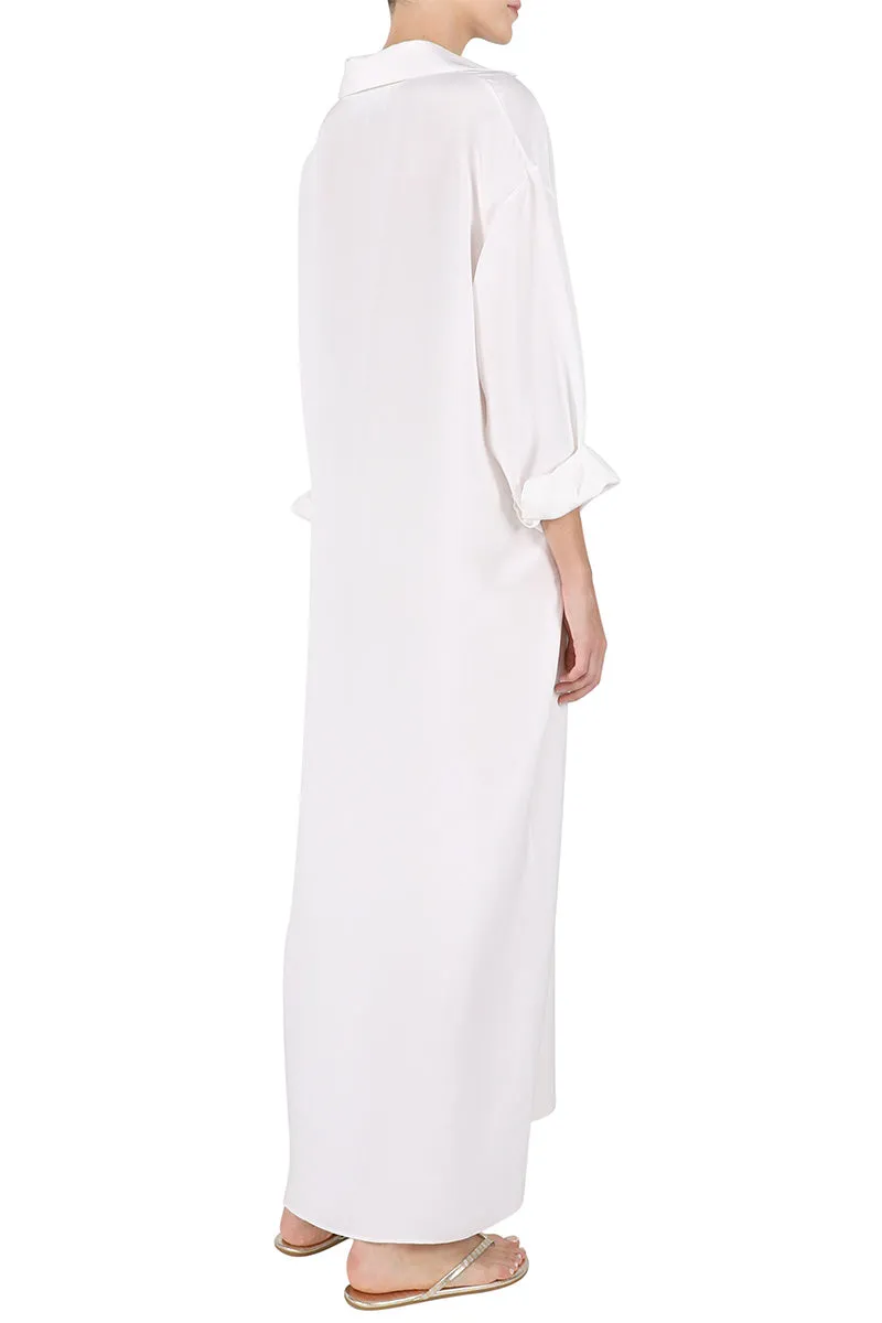 Silk Crepe Polo Dress