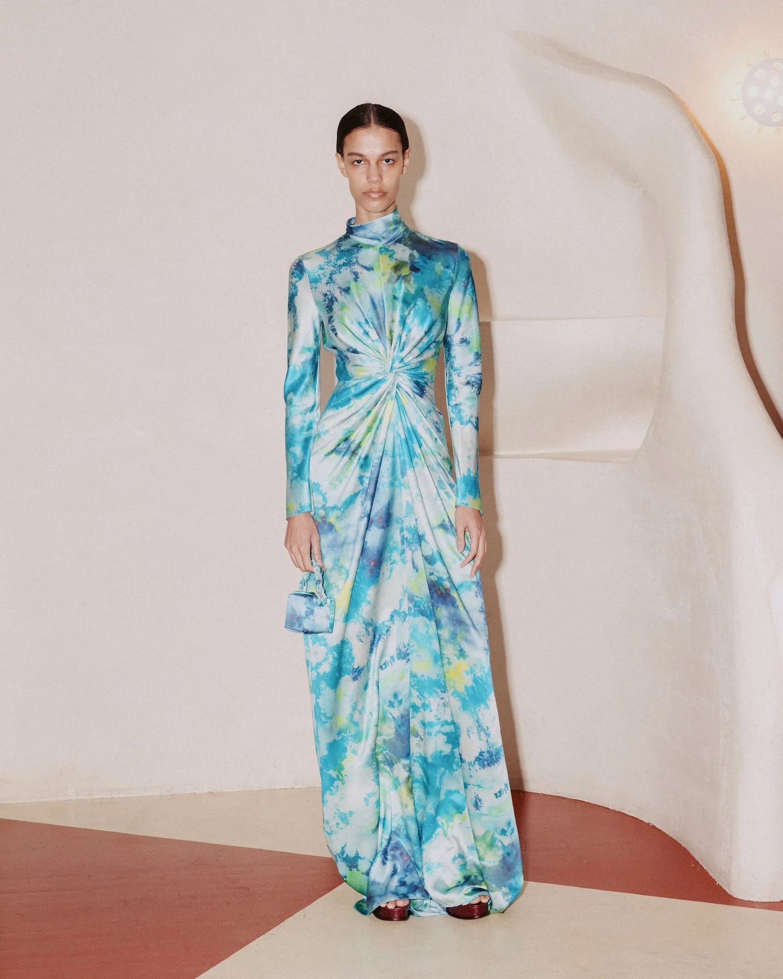 Silk Draped Gown
