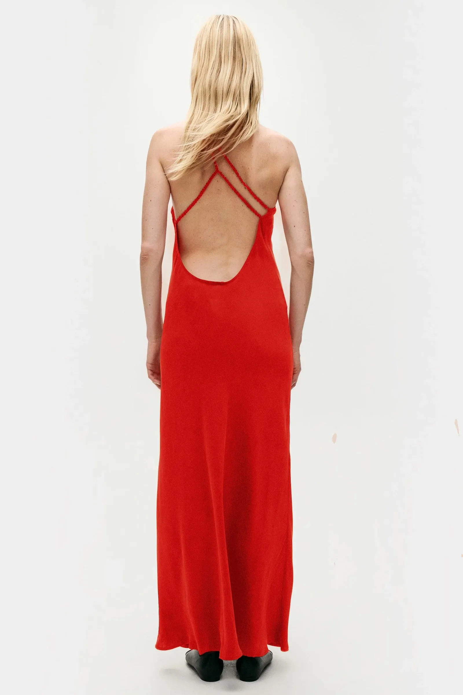 Silk Laundry Silk Slope Dress in Geranium