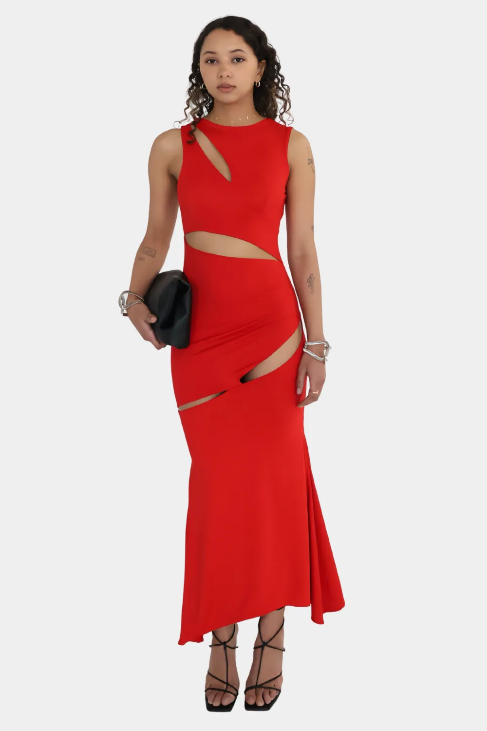 Sleeveless Cut-Out Jersey Dress