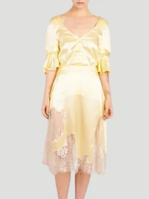 Sofia Silk Shirt in Yellow
