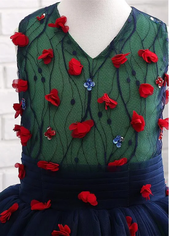 Special Tulle  Flower Girl Dresses With Handmade Flowers