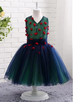 Special Tulle  Flower Girl Dresses With Handmade Flowers