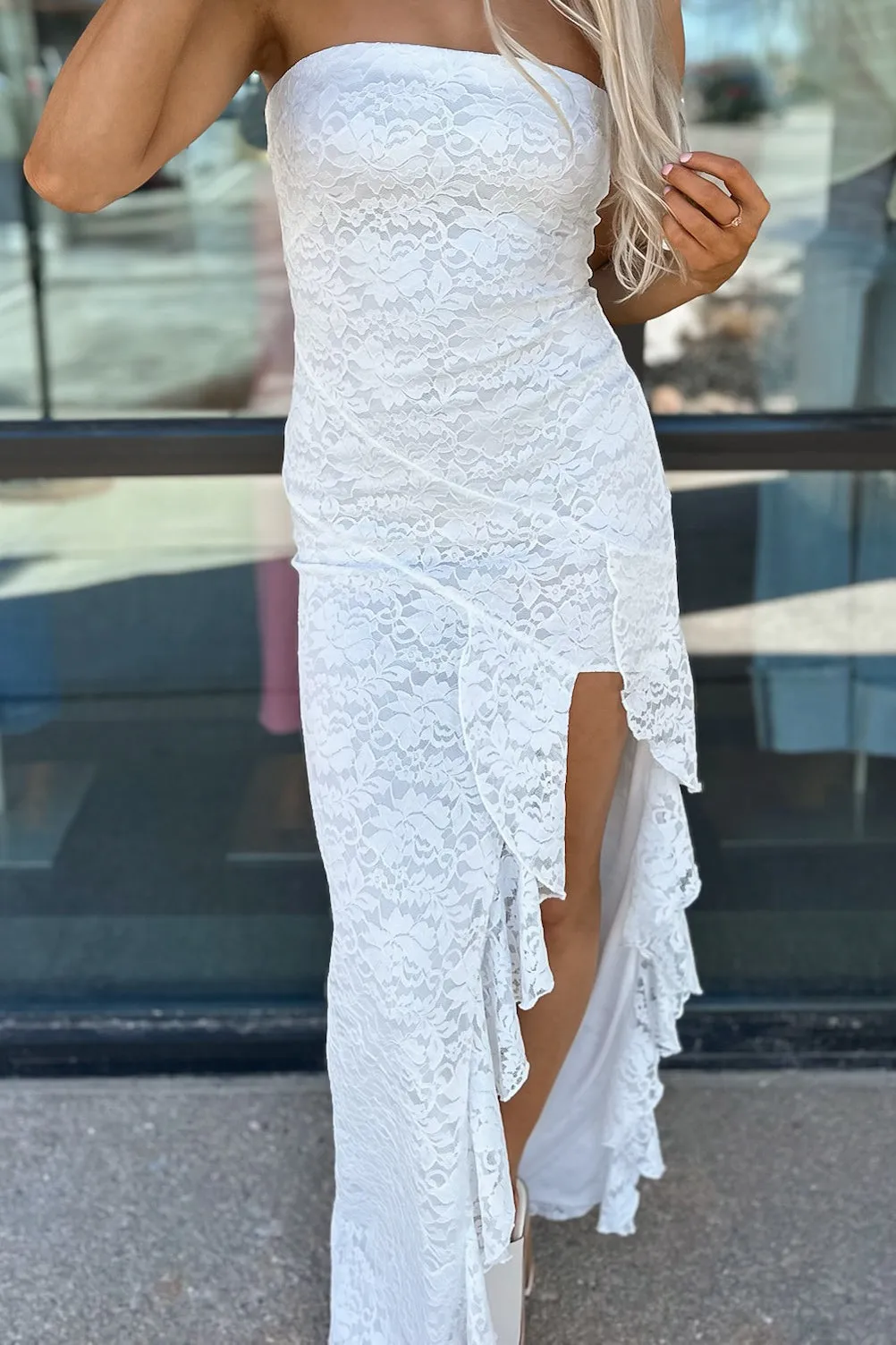 Spring Fever Lace Dress White