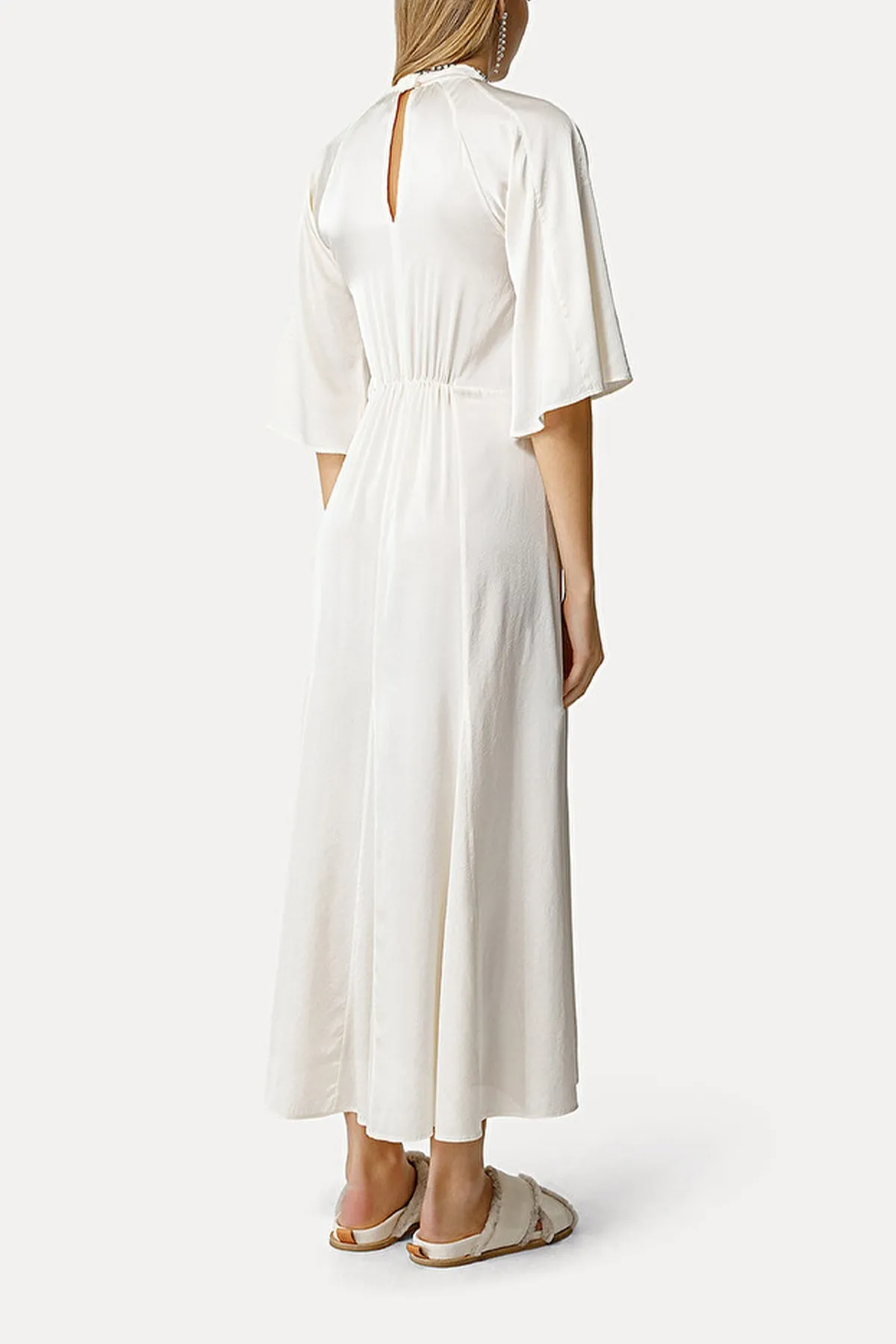Stretchy Silk Satin Couture Gown in Pure